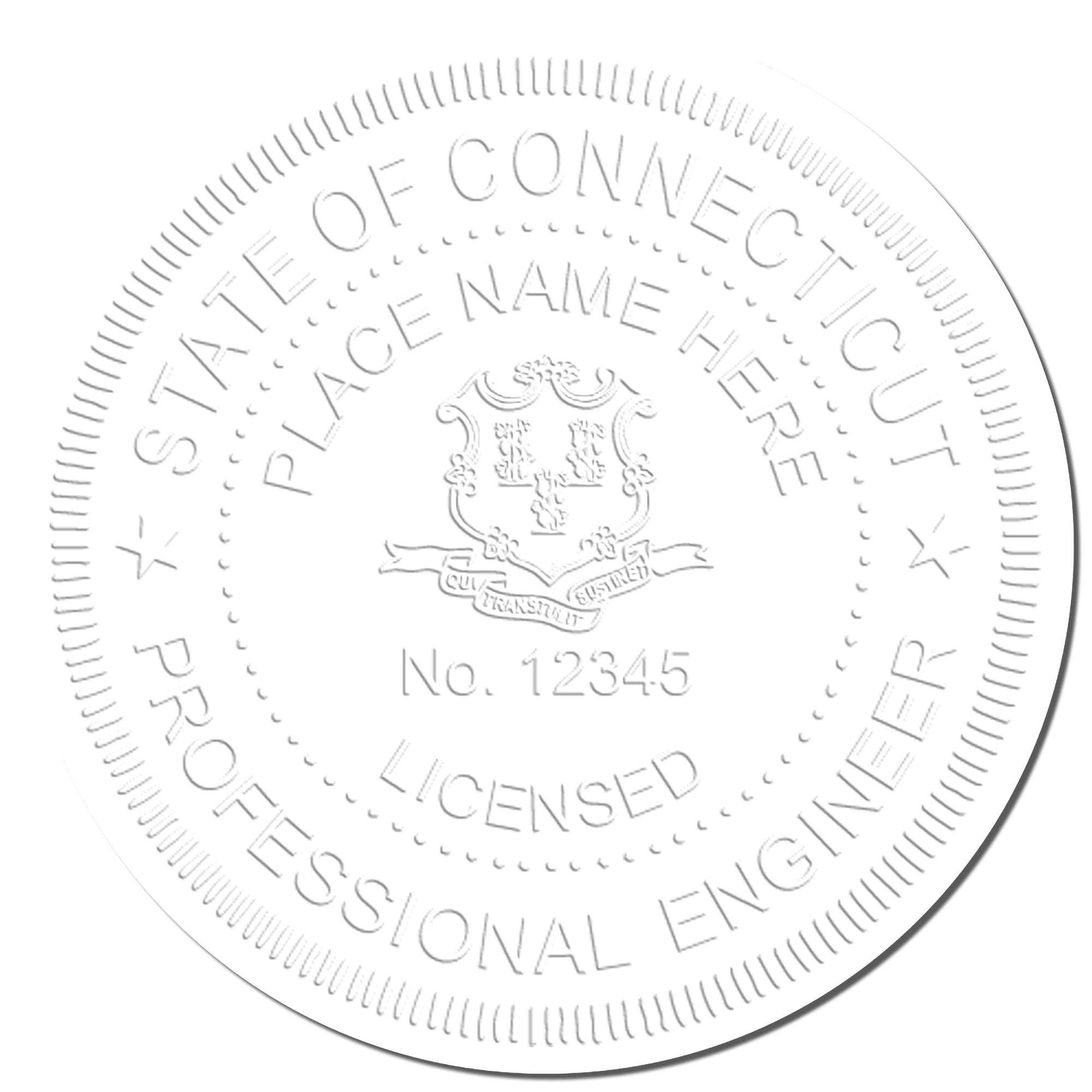 The main image for the Connecticut Engineer Desk Seal depicting a sample of the imprint and electronic files