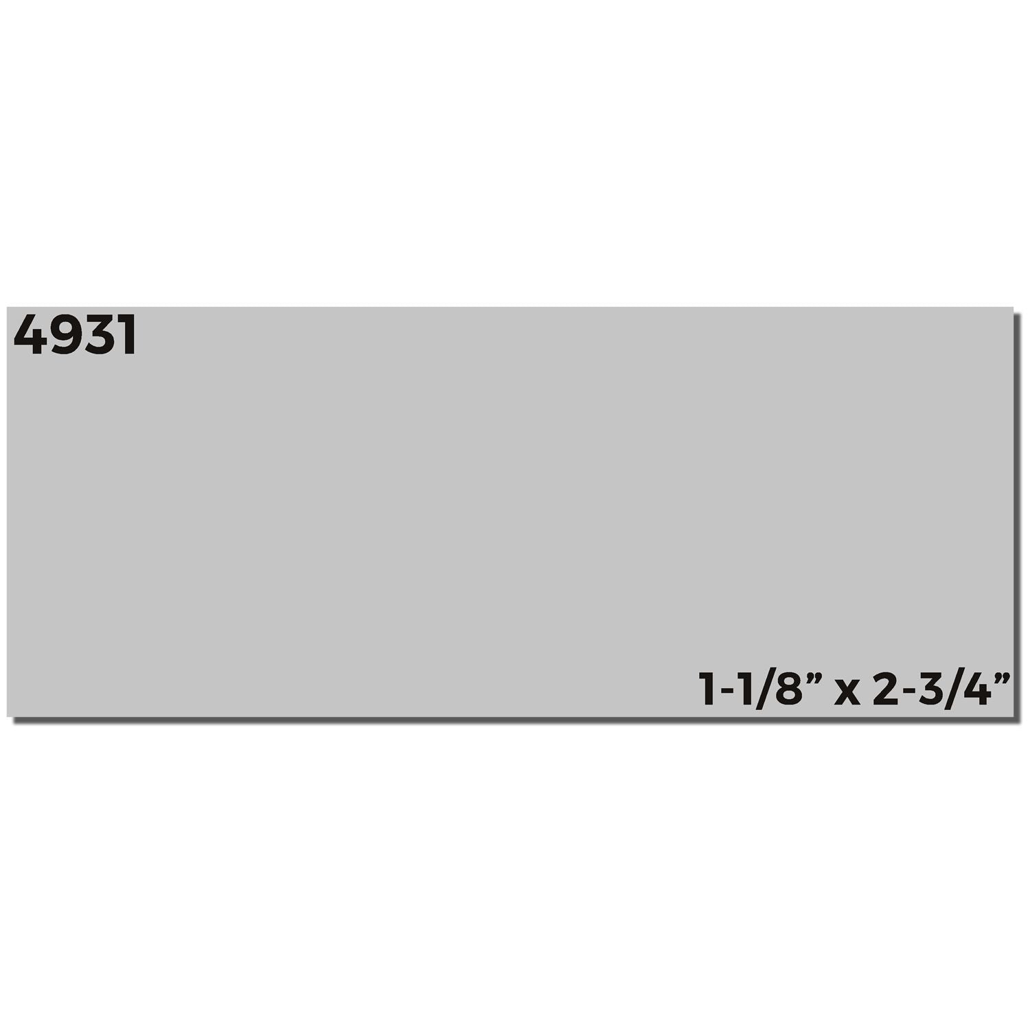 Custom Self Inking Stamp Trodat 4931, size 1-1/8 x 2-3/4, with a blank imprint area and product number displayed in black text.