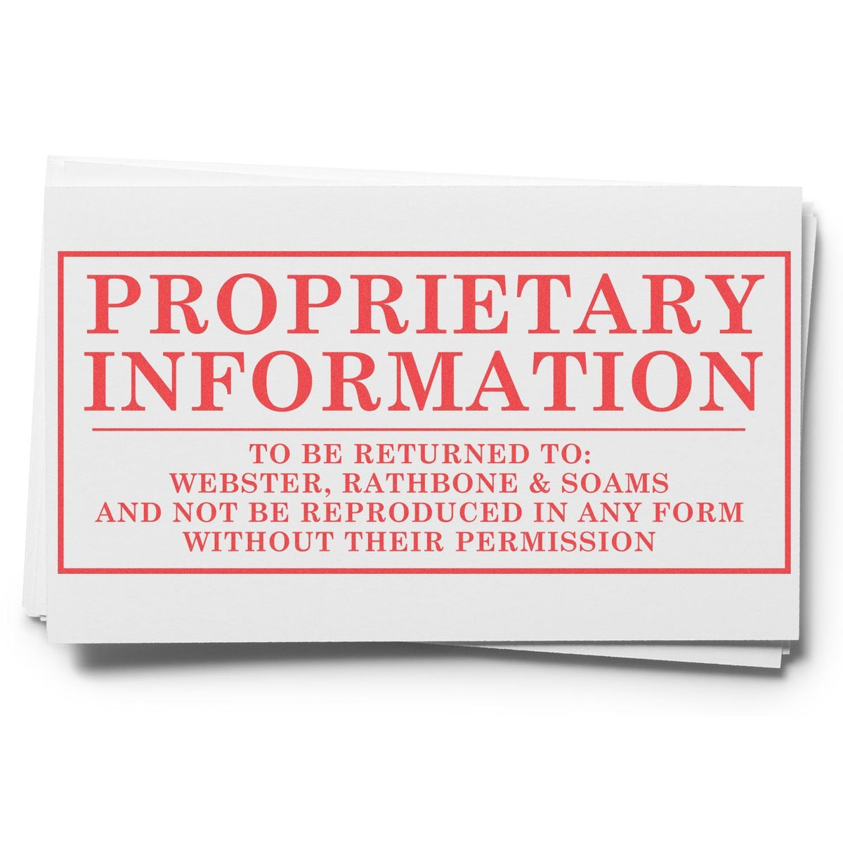 Proprietary Information Stamp Example