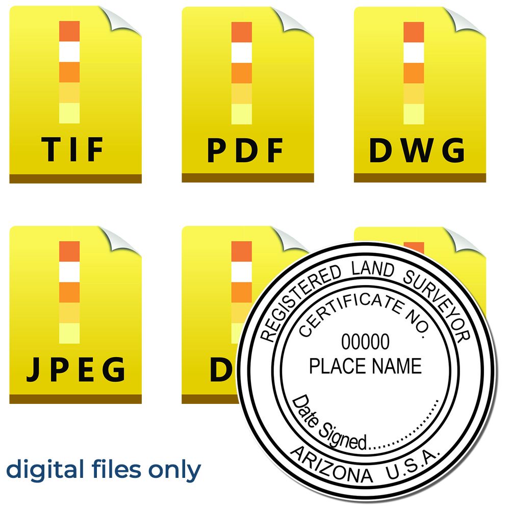 Digital Arizona Land Surveyor Stamp Electronic Seal for Arizona Land Surveyor Main Image