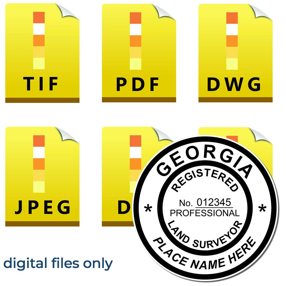 Digital Georgia Land Surveyor Stamp Electronic Seal for Georgia Land Surveyor Main Image