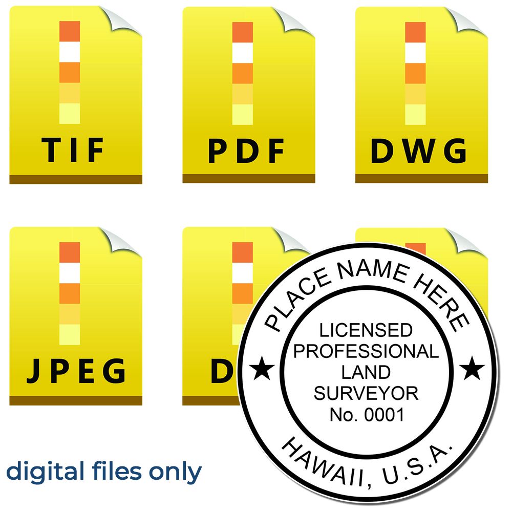 Digital Hawaii Land Surveyor Stamp Electronic Seal for Hawaii Land Surveyor Main Image