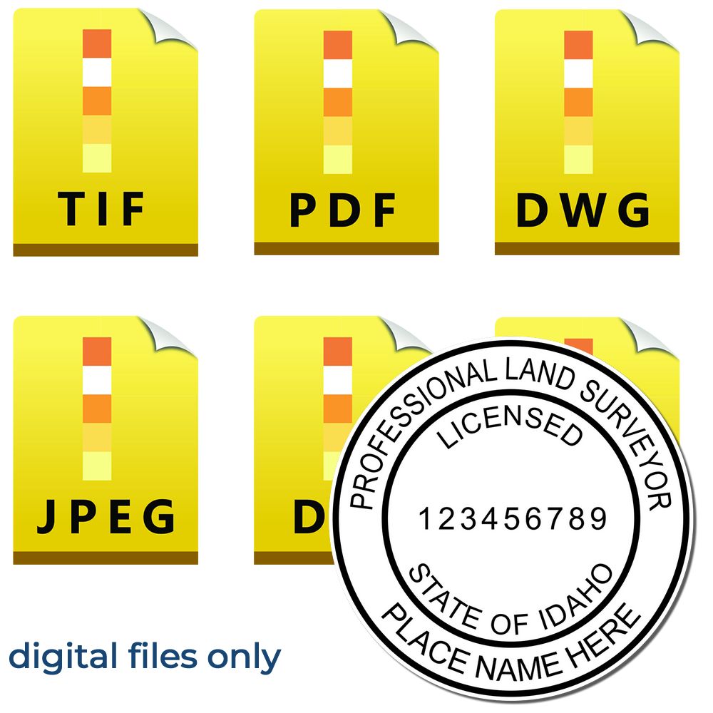 Digital Idaho Land Surveyor Stamp Electronic Seal for Idaho Land Surveyor Main Image