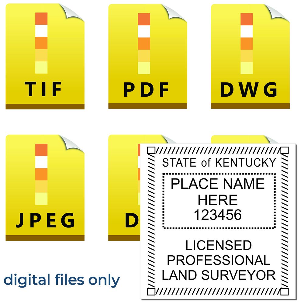 Digital Kentucky Land Surveyor Stamp Electronic Seal for Kentucky Land Surveyor Main Image