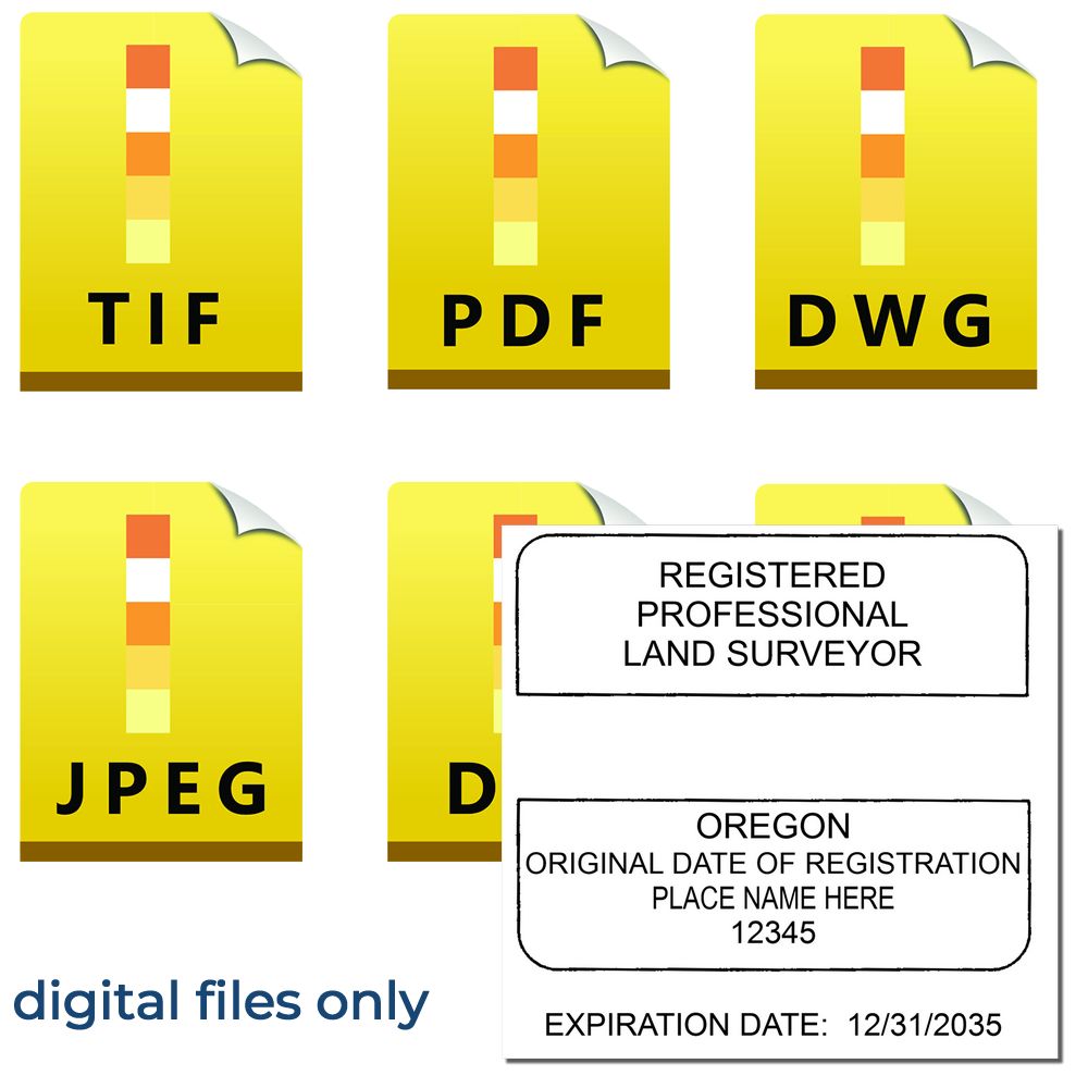 Digital Oregon Land Surveyor Stamp Electronic Seal for Oregon Land Surveyor Main Image