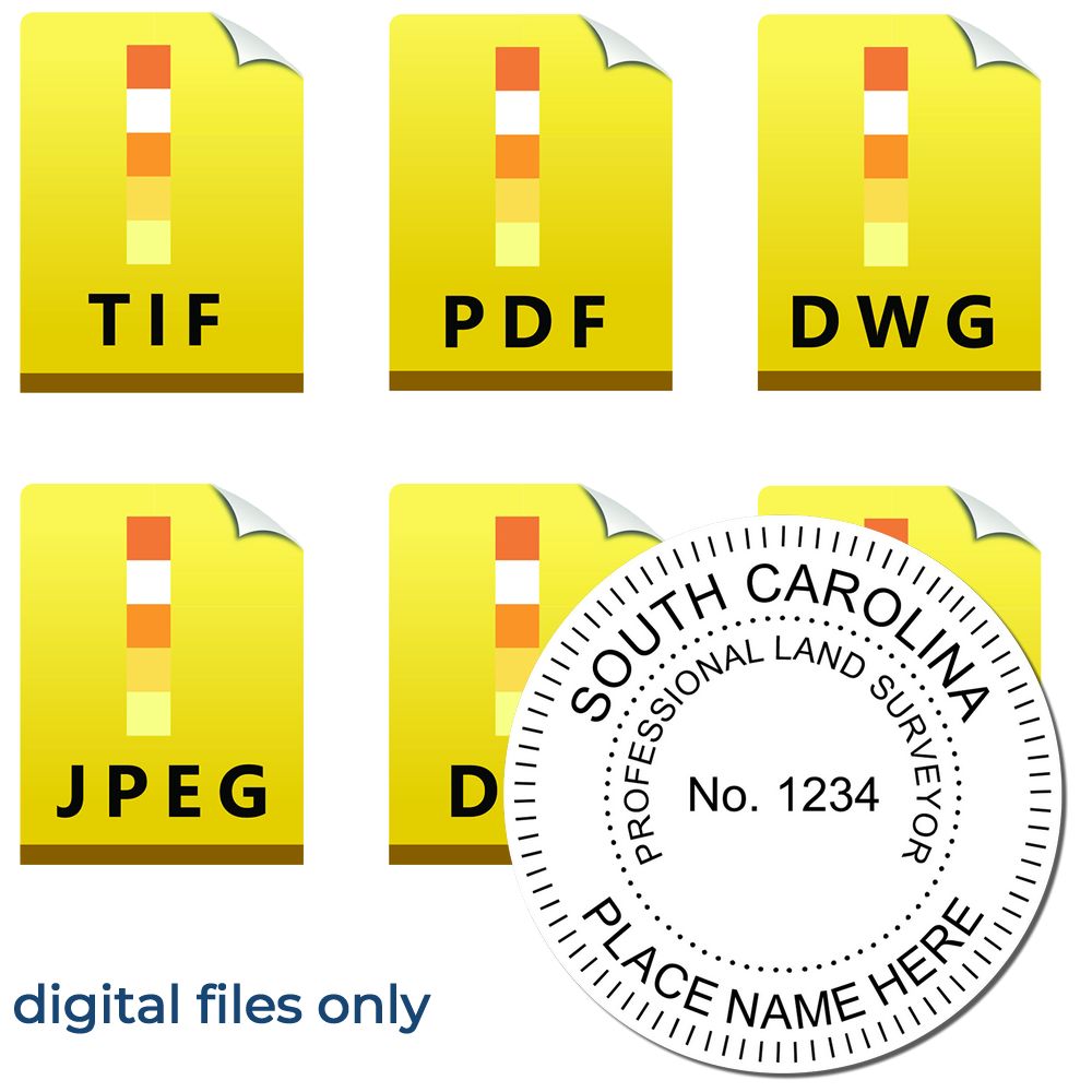 Digital South Carolina Land Surveyor Stamp Electronic Seal for South Carolina Land Surveyor Main Image