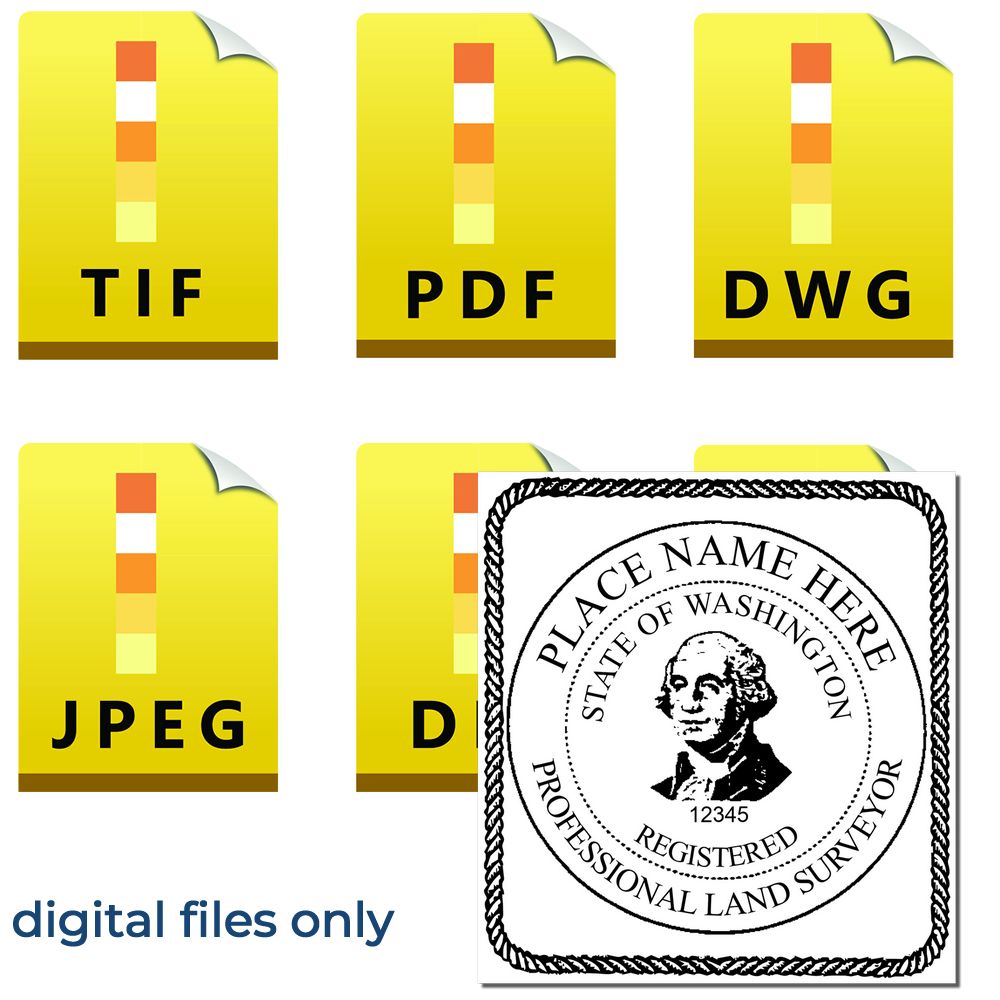 Digital Washington Land Surveyor Stamp Electronic Seal for Washington Land Surveyor Main Image