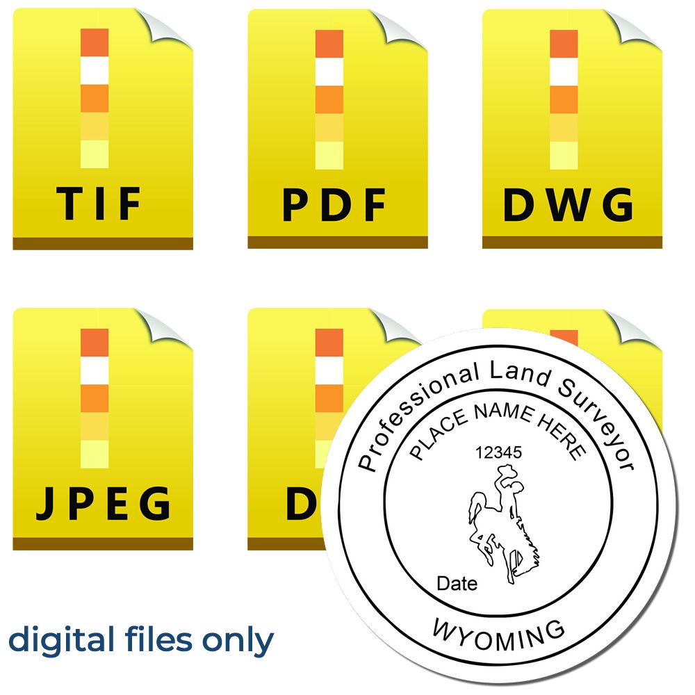 Digital Wyoming Land Surveyor Stamp Electronic Seal for Wyoming Land Surveyor Main Image