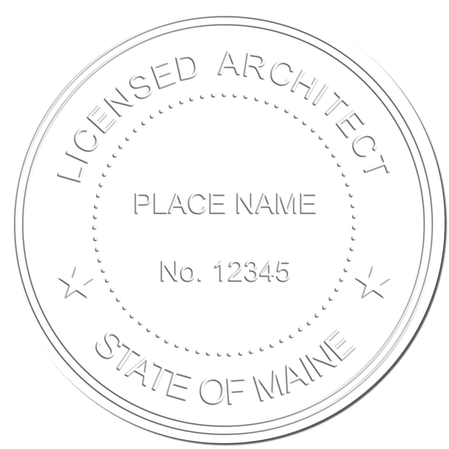Embossed Architect Seal Enlarged Sample 4