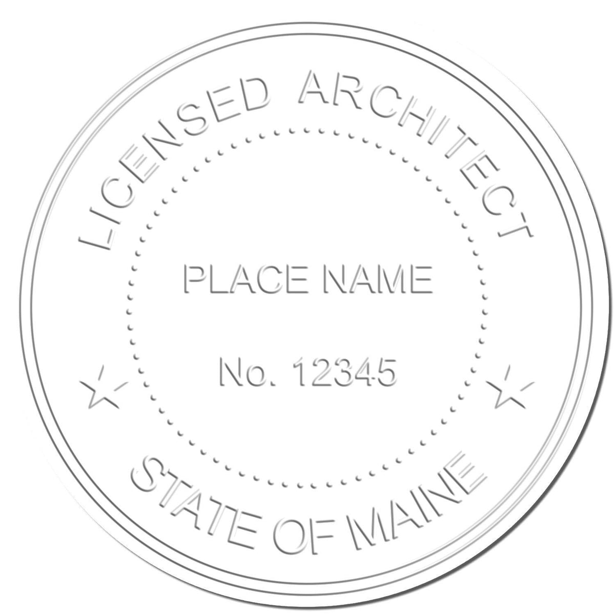Embossed Architect Seal Enlarged Sample 4