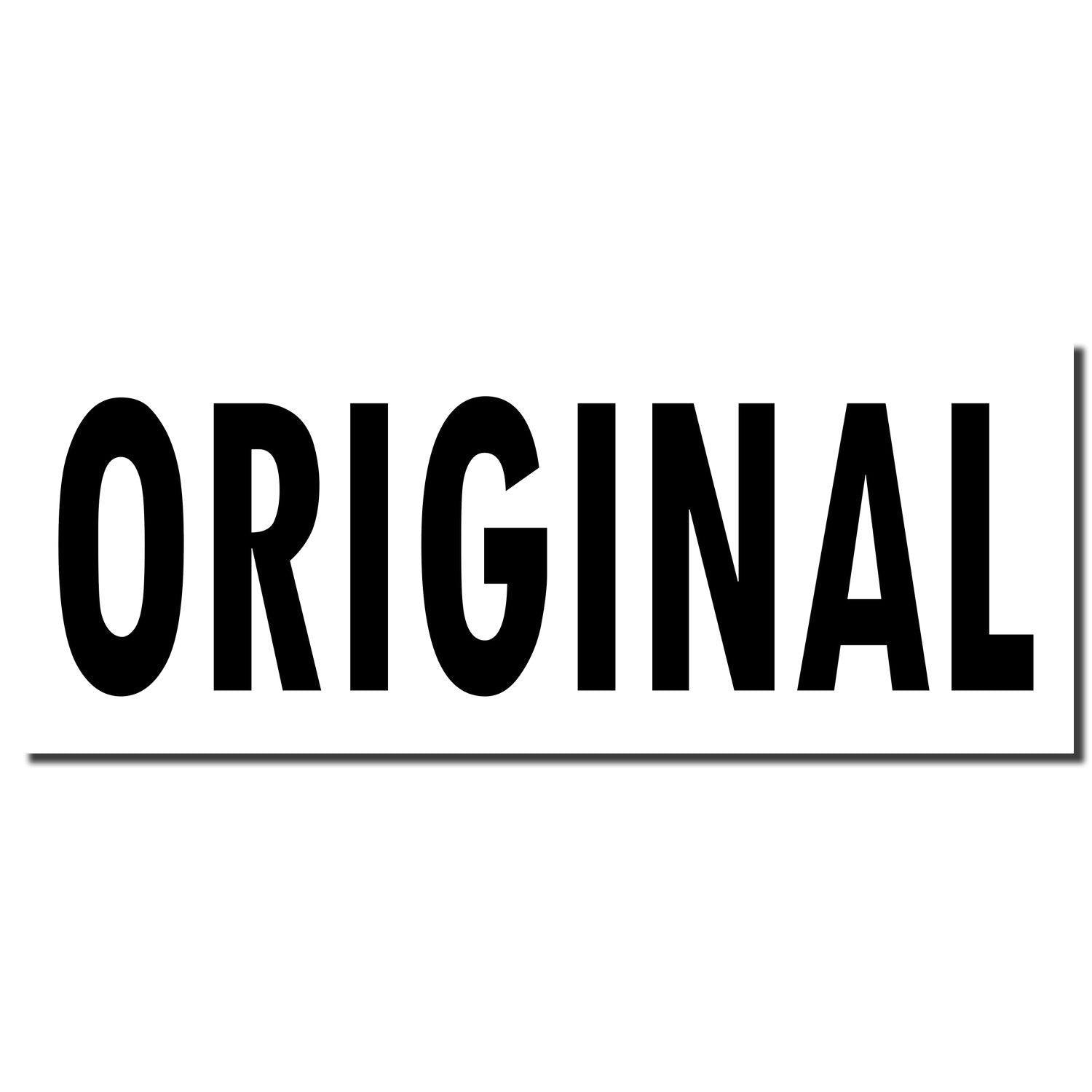 Imprint of the Original Rubber Stamp showing the word 'ORIGINAL' in bold black letters on a white background."