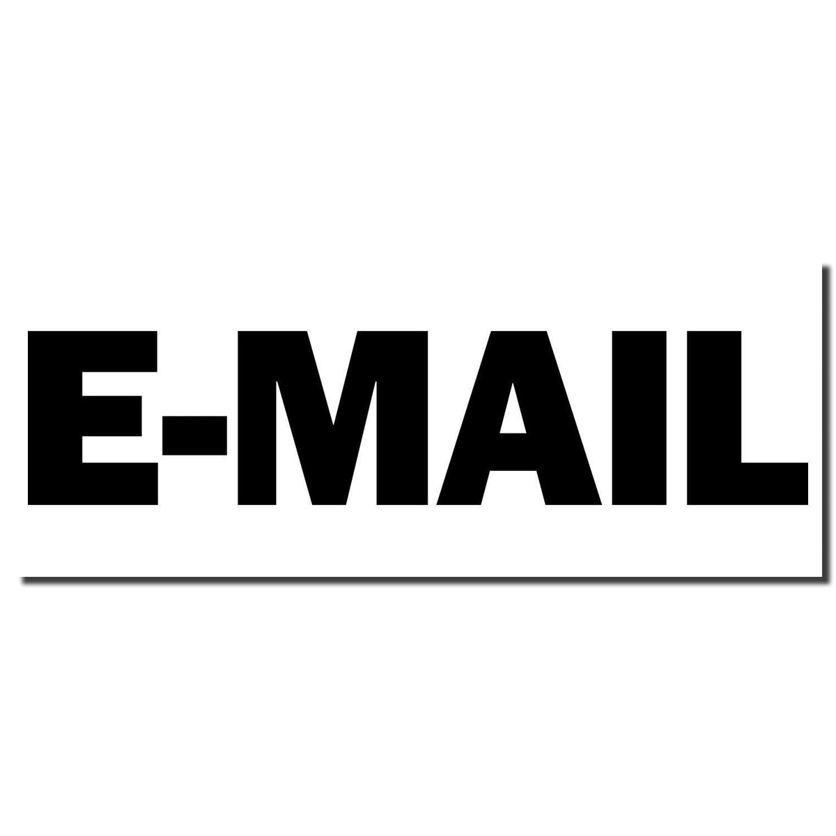 Enlarged Imprint Large E-Mail Rubber Stamp Sample
