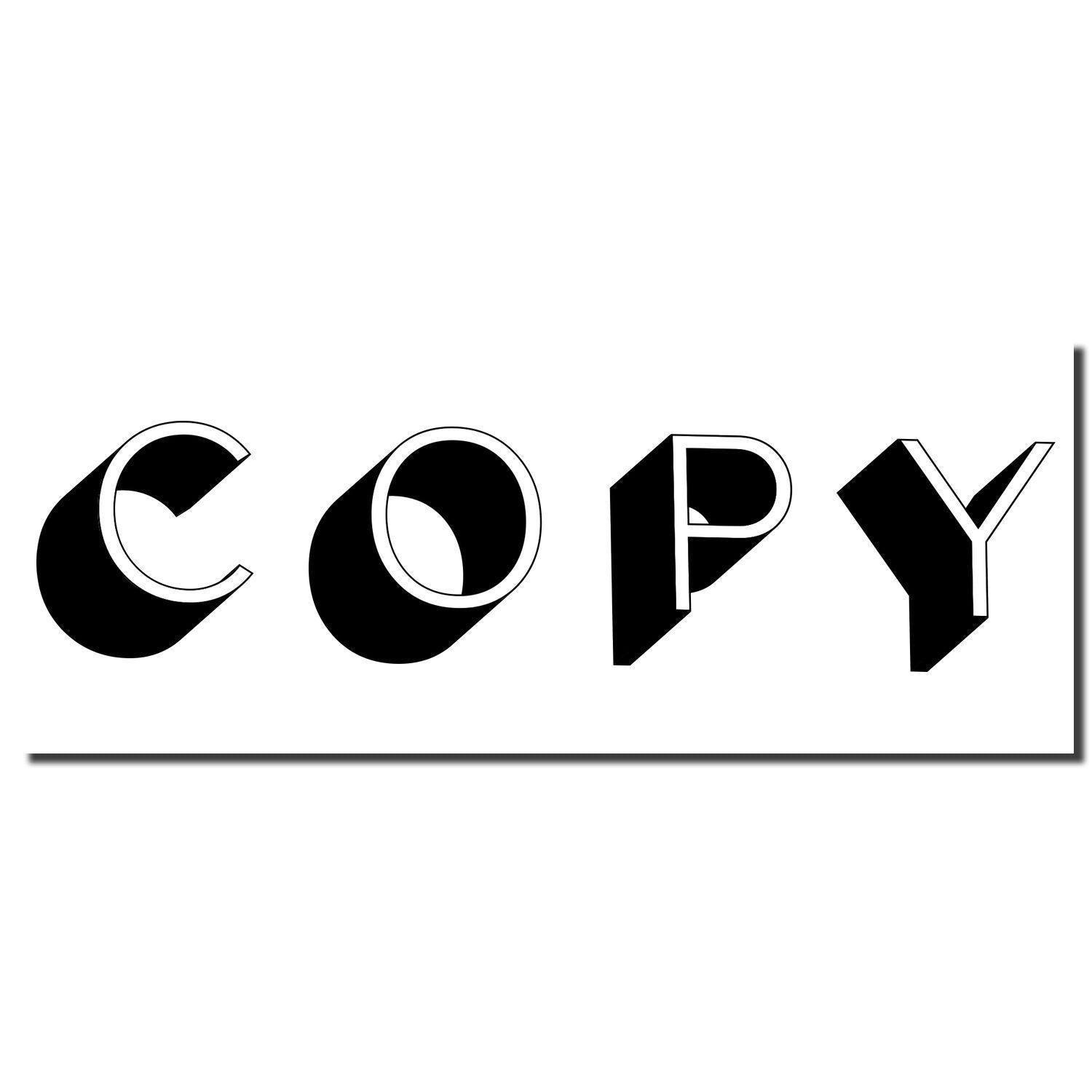 Shadow Copy Rubber Stamp imprint showing the word 'COPY' with bold letters casting shadows on a white background.