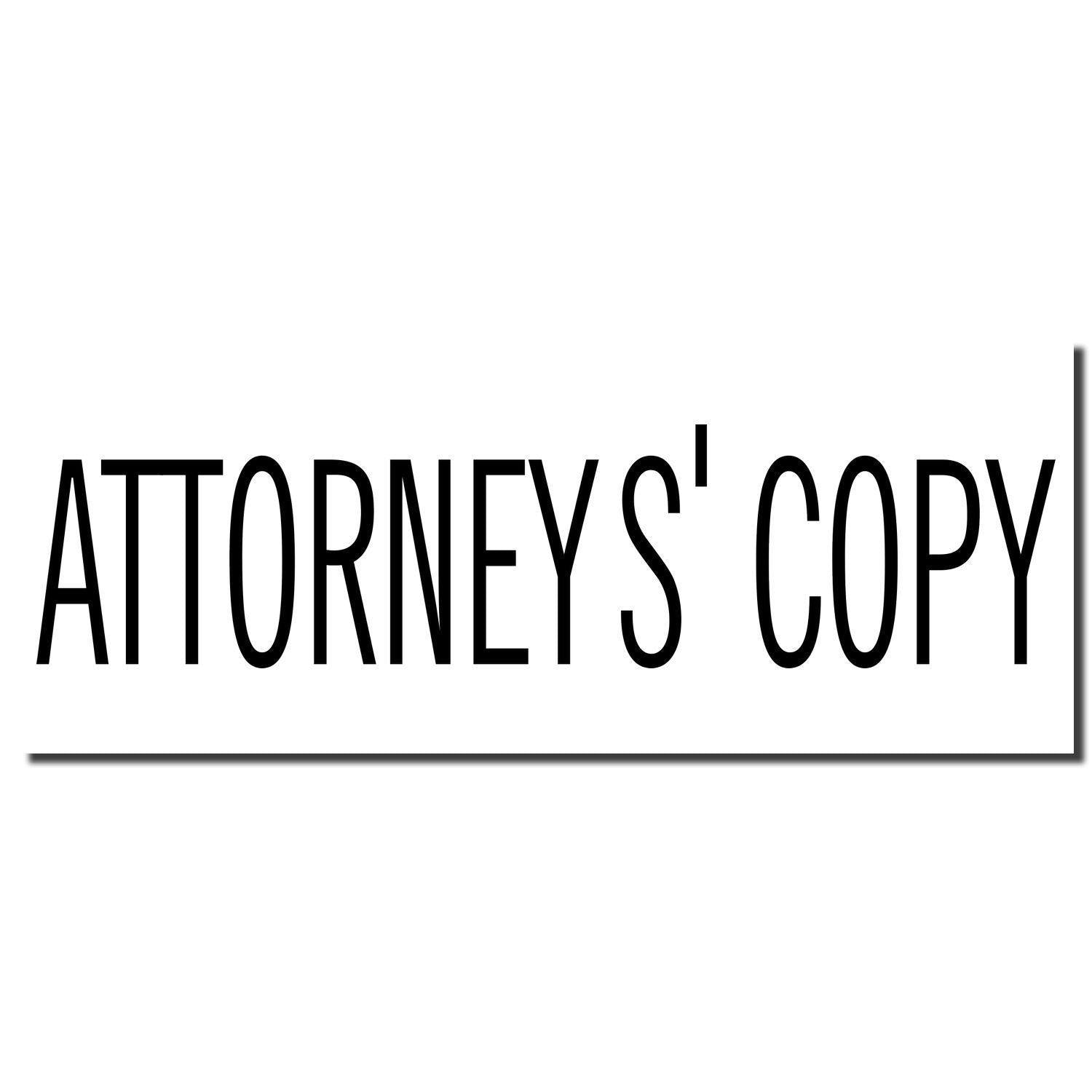 Image of a black "Attorneys' Copy" rubber stamp imprint on a white background.