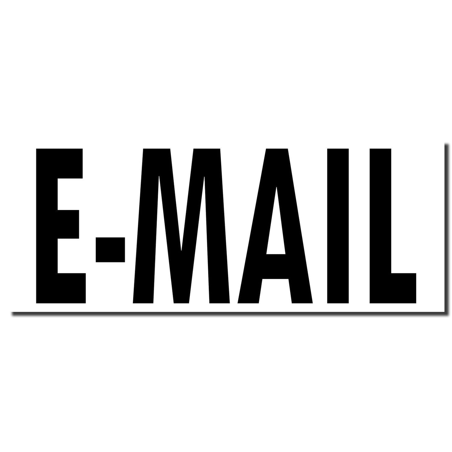 Large Pre-Inked E Mail Stamp imprint in bold black letters on a white background, displaying the word E-MAIL with a horizontal line underneath.