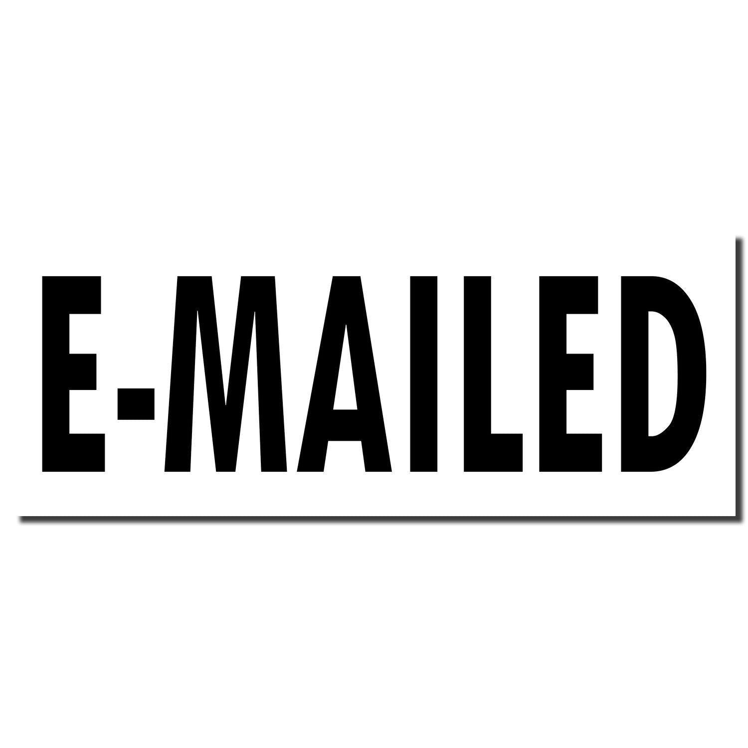 Large Pre-Inked E-Mailed Stamp imprint in bold black letters on a white background.