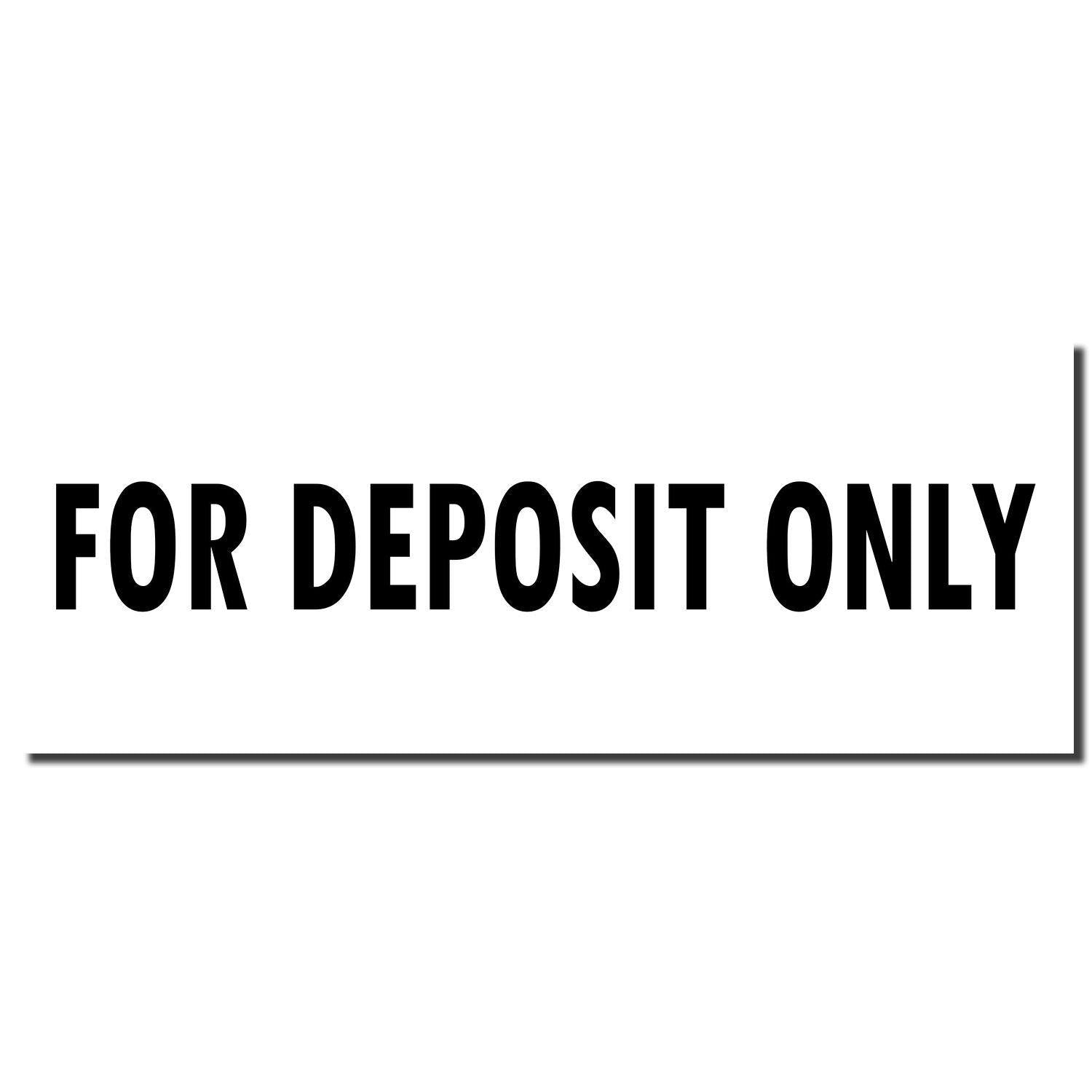 Large Pre-Inked For Deposit Only Stamp imprint in bold black letters on a white background.