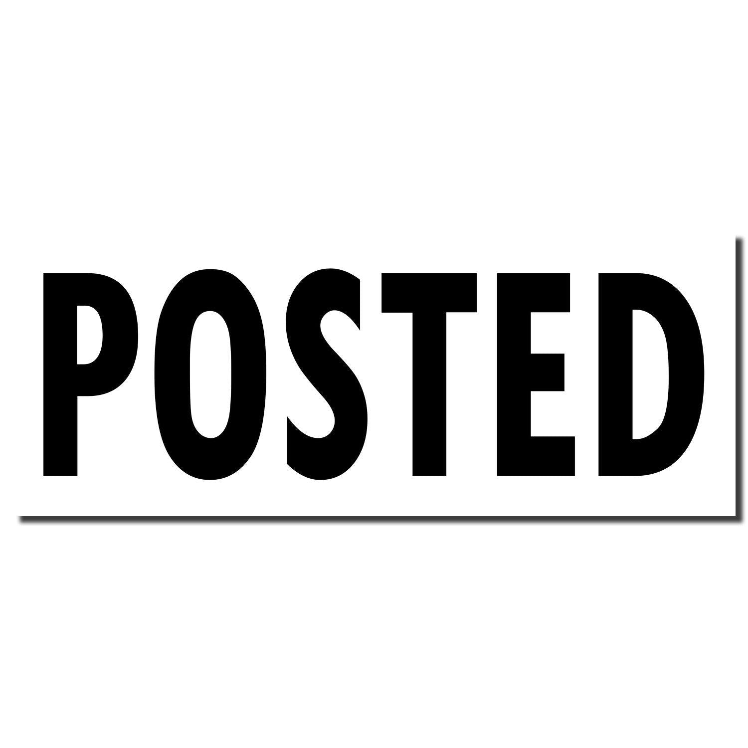 Large Posted Rubber Stamp imprint in bold black letters on a white background, showing the word 'POSTED' in all caps.