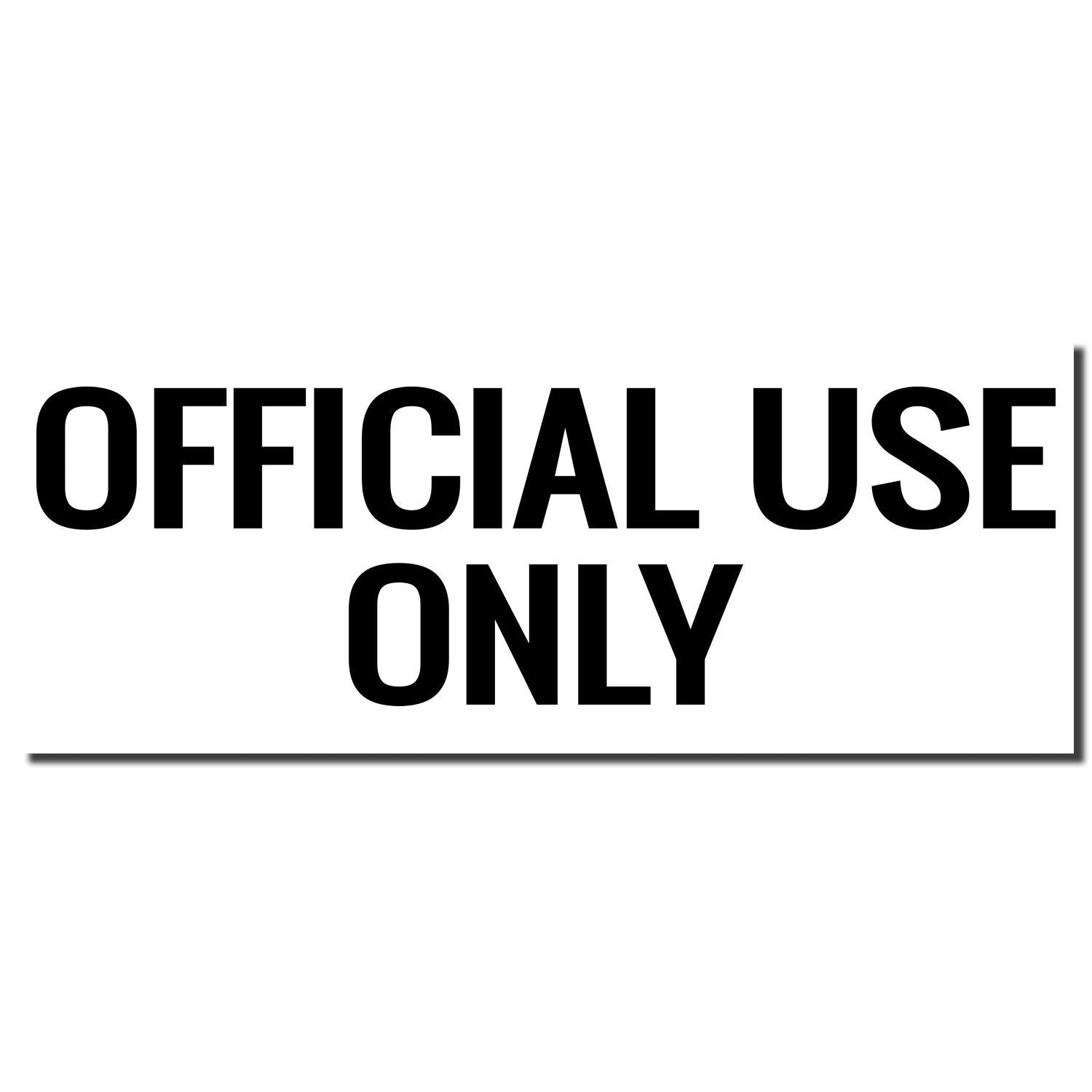 Black imprint of Self Inking Official Use Only Stamp on white background, displaying bold text 'OFFICIAL USE ONLY' in uppercase letters.