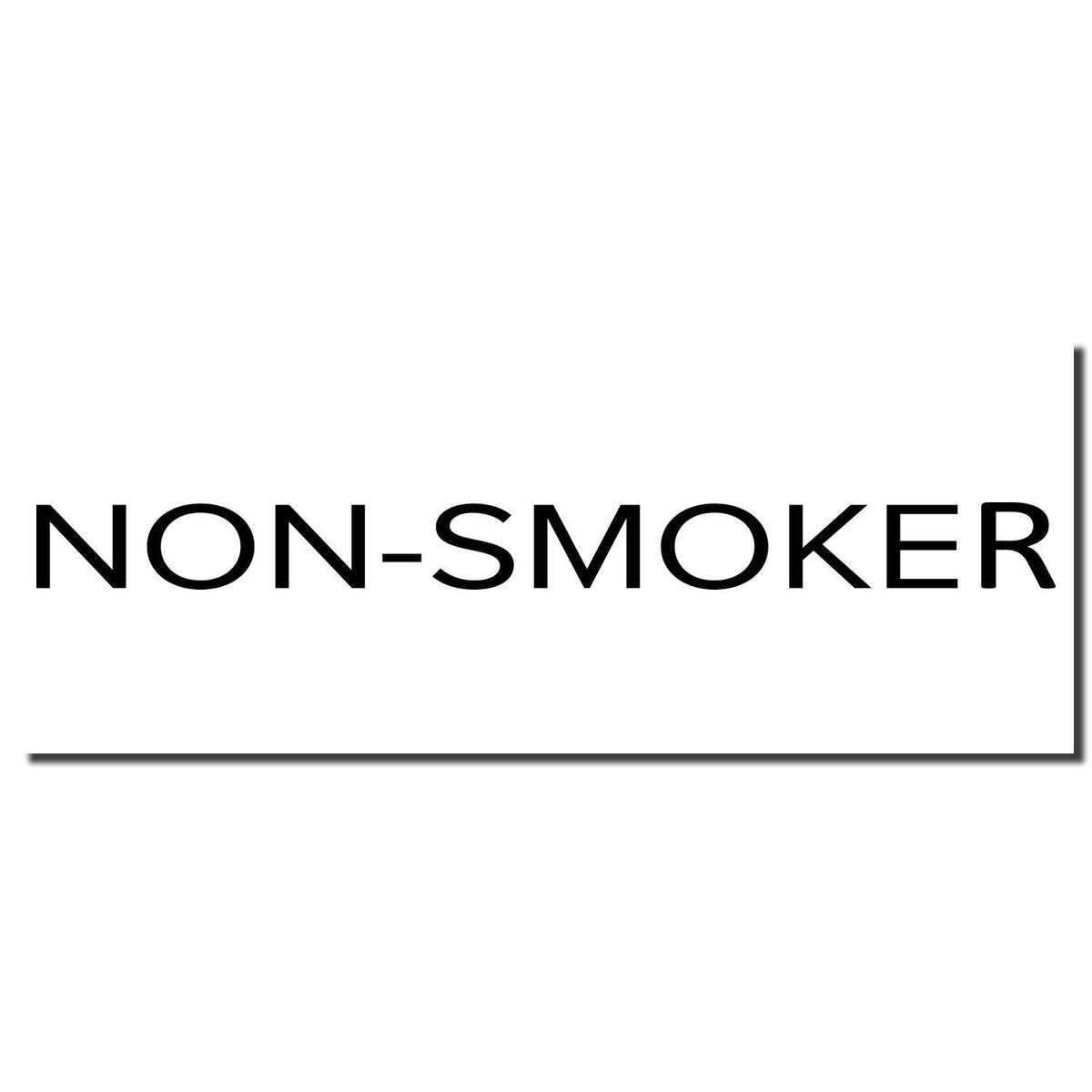 Enlarged Imprint Large Narrow Font Non-Smoker Rubber Stamp Sample
