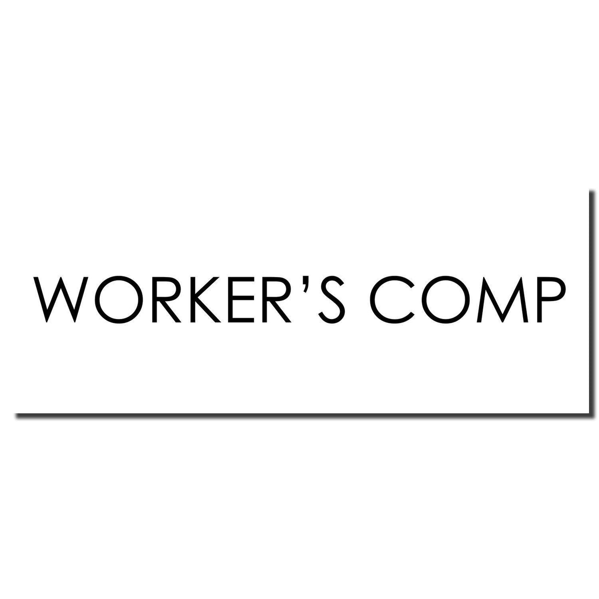 Enlarged Imprint Workers Comp Rubber Stamp Sample