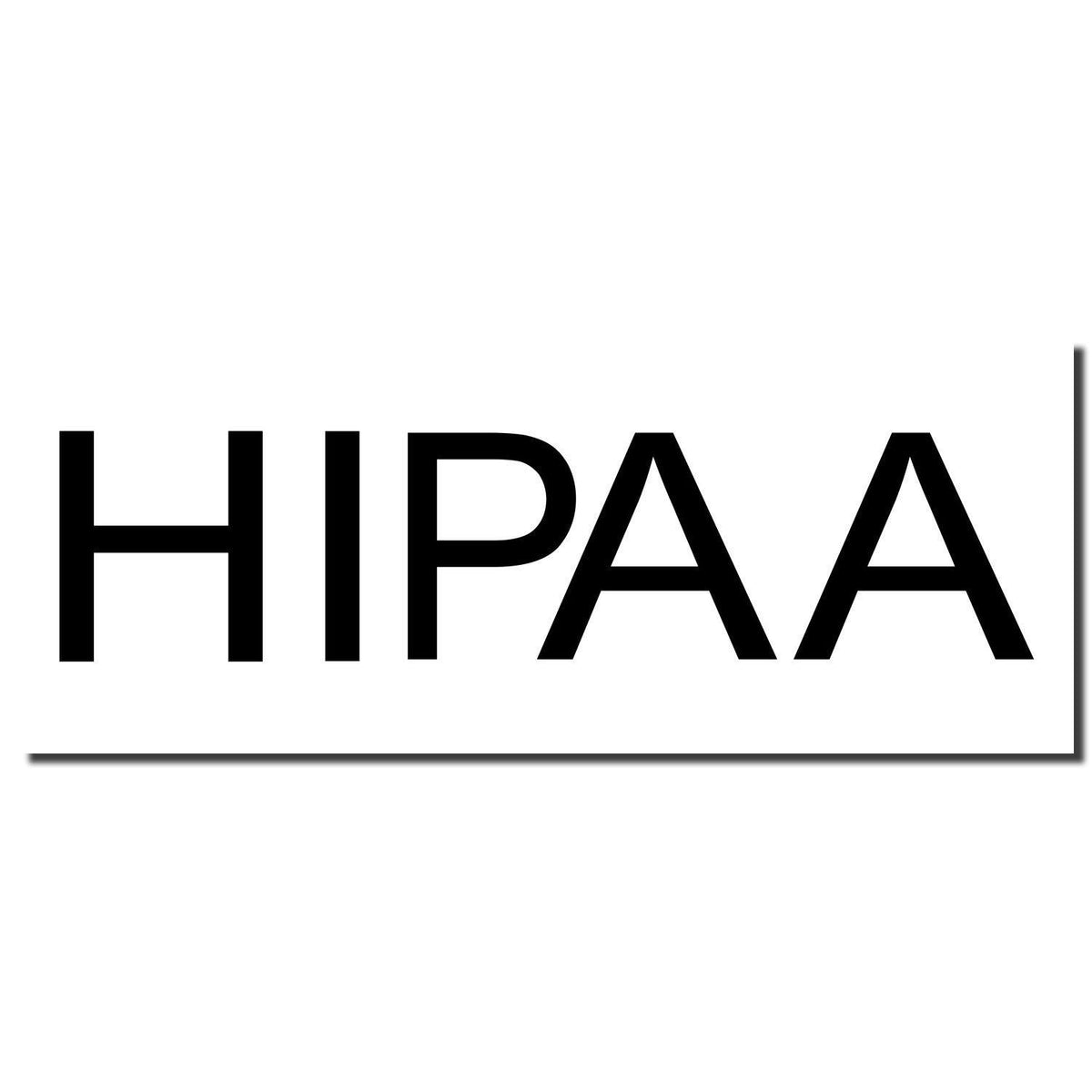 Enlarged Imprint Hippa Medical Rubber Stamp Sample