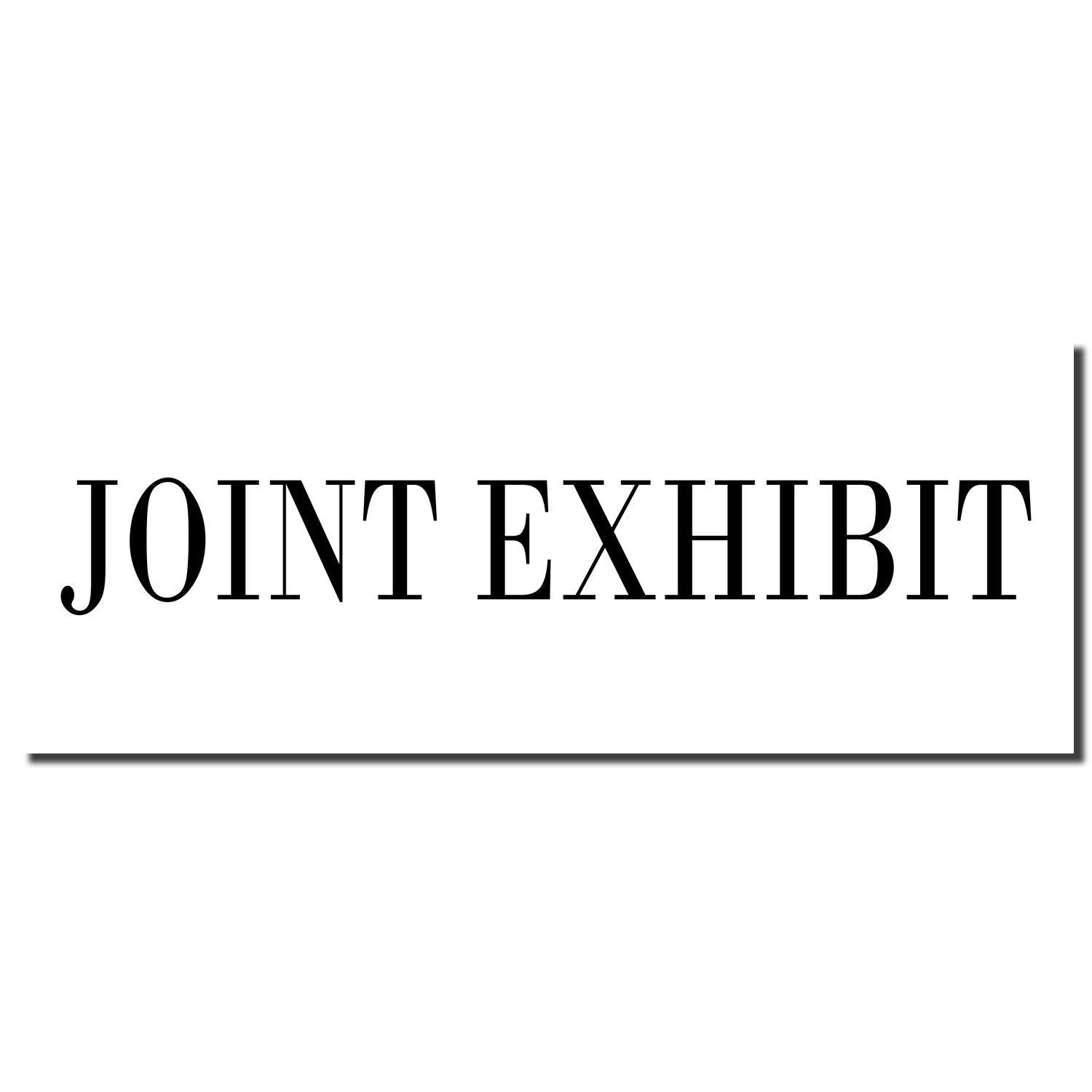 Black imprint of the Joint Exhibit Rubber Stamp on a white background, displaying the text 'JOINT EXHIBIT' in bold, uppercase letters.