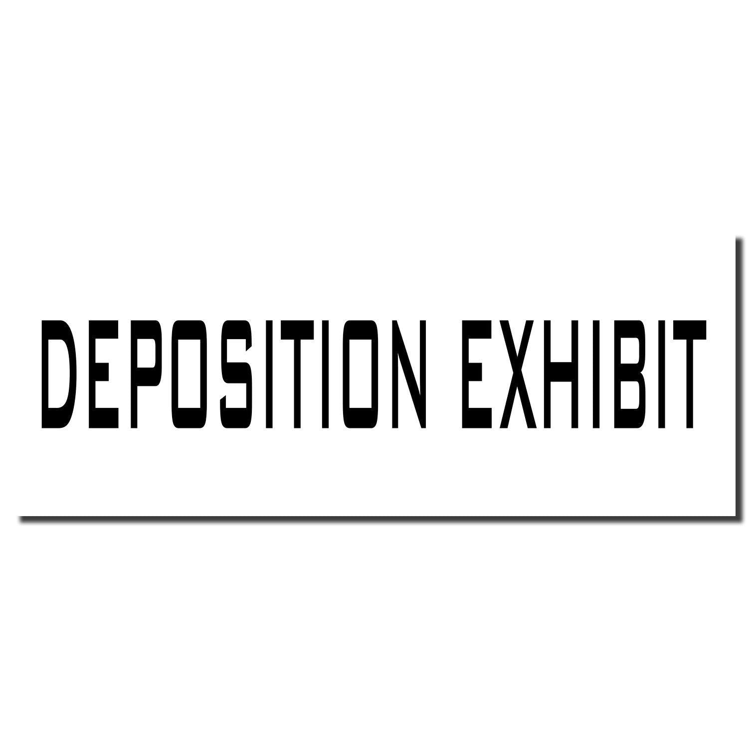 Deposition Exhibit rubber stamp imprint in black ink on a white background, featuring bold, uppercase text.