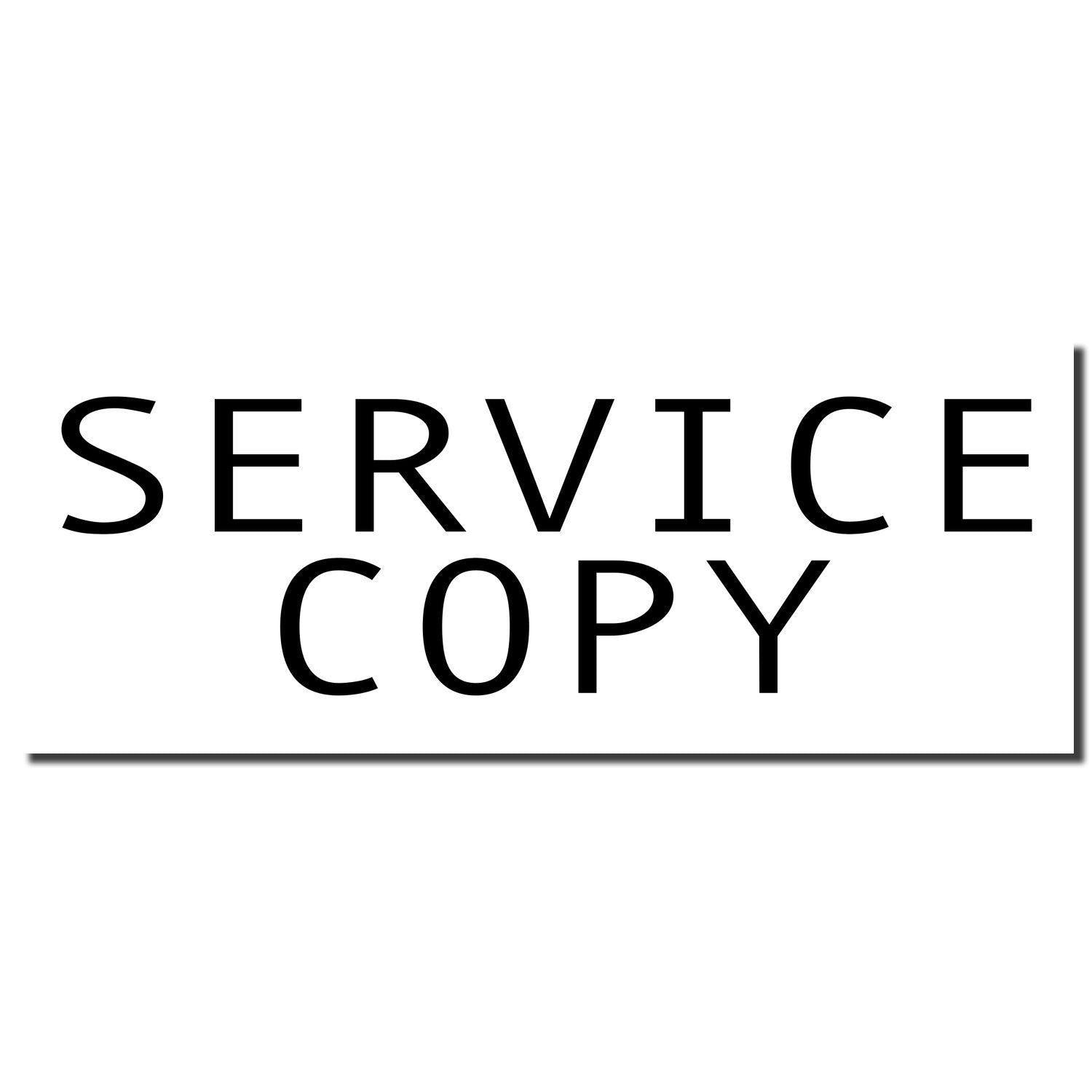 Image of a stamped imprint with the text SERVICE COPY in black, created using the Self Inking Service Copy Stamp.