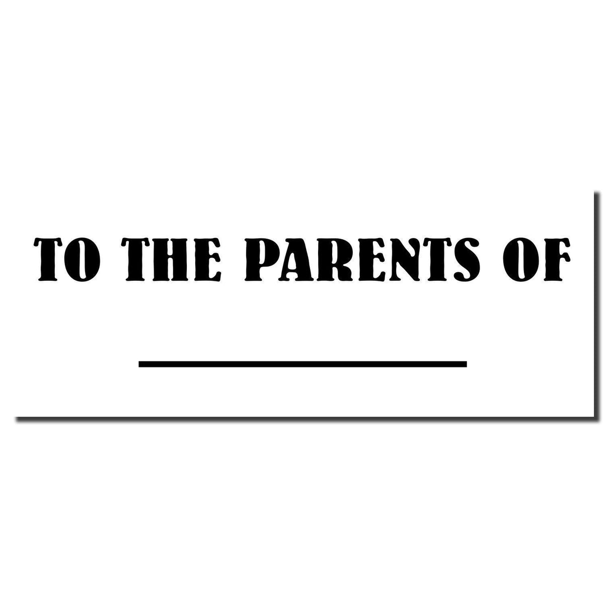 Enlarged Imprint To The Parents Of Rubber Stamp Sample