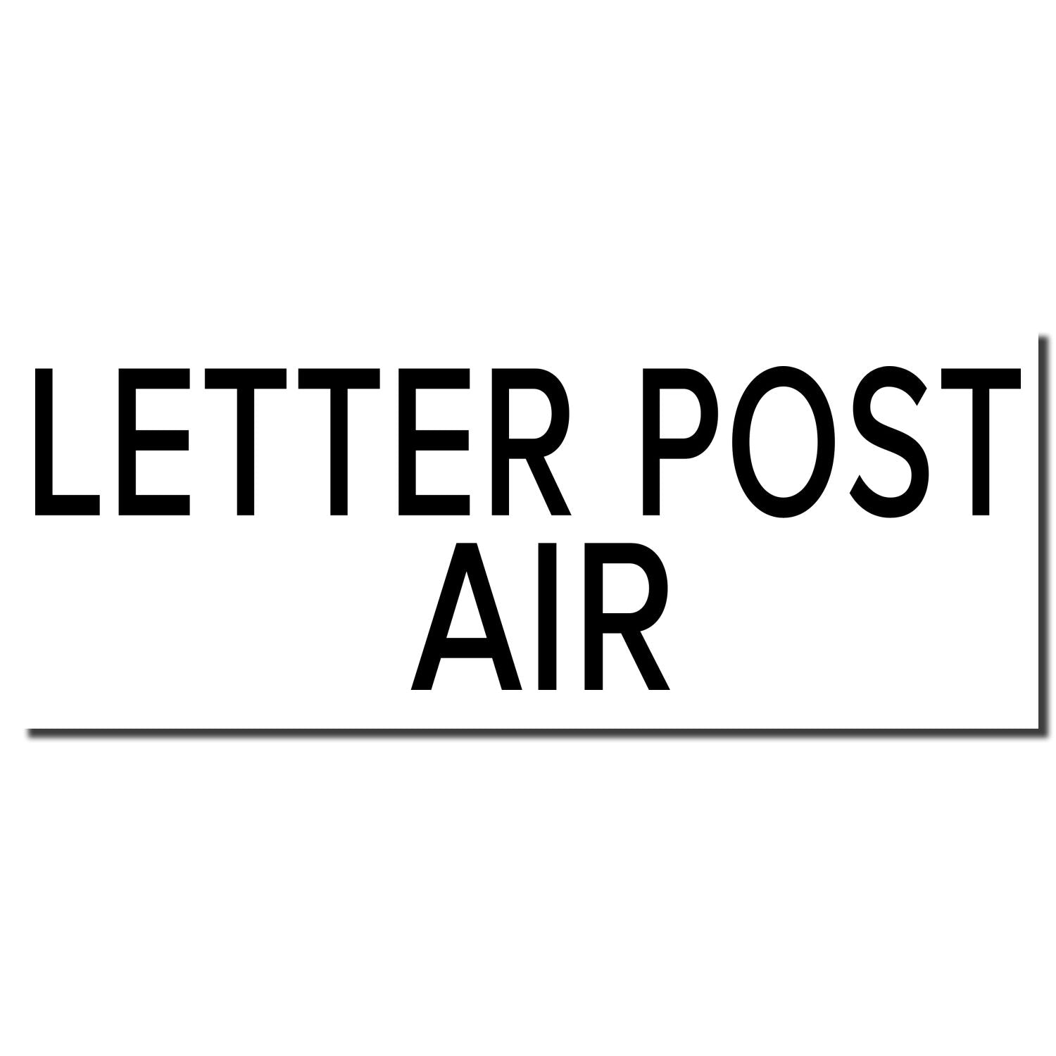 Black imprint of the Self Inking Letter Post Air Stamp displaying the text 'LETTER POST AIR' in bold, uppercase letters on a white background.