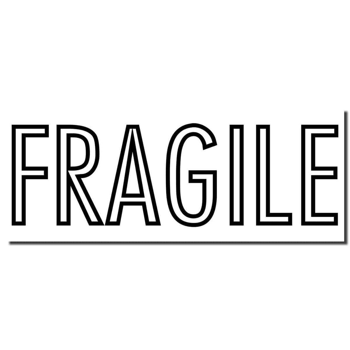 Enlarged Imprint Large Pre-Inked Fragile Stamp Sample