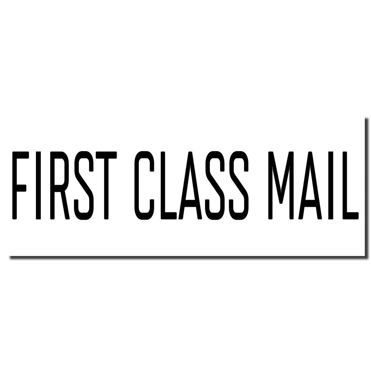 Enlarged Imprint Large Pre-Inked Narrow Font First Class Mail Stamp Sample