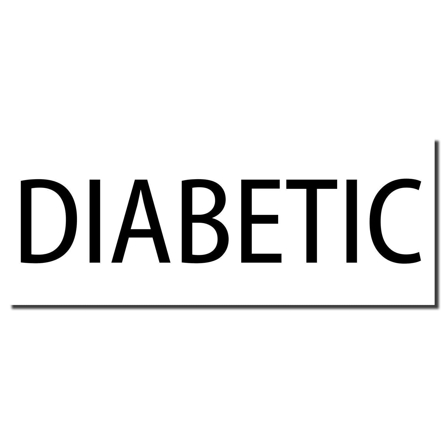 Large Diabetic Rubber Stamp imprint showing the word 'DIABETIC' in bold black letters on a white background.