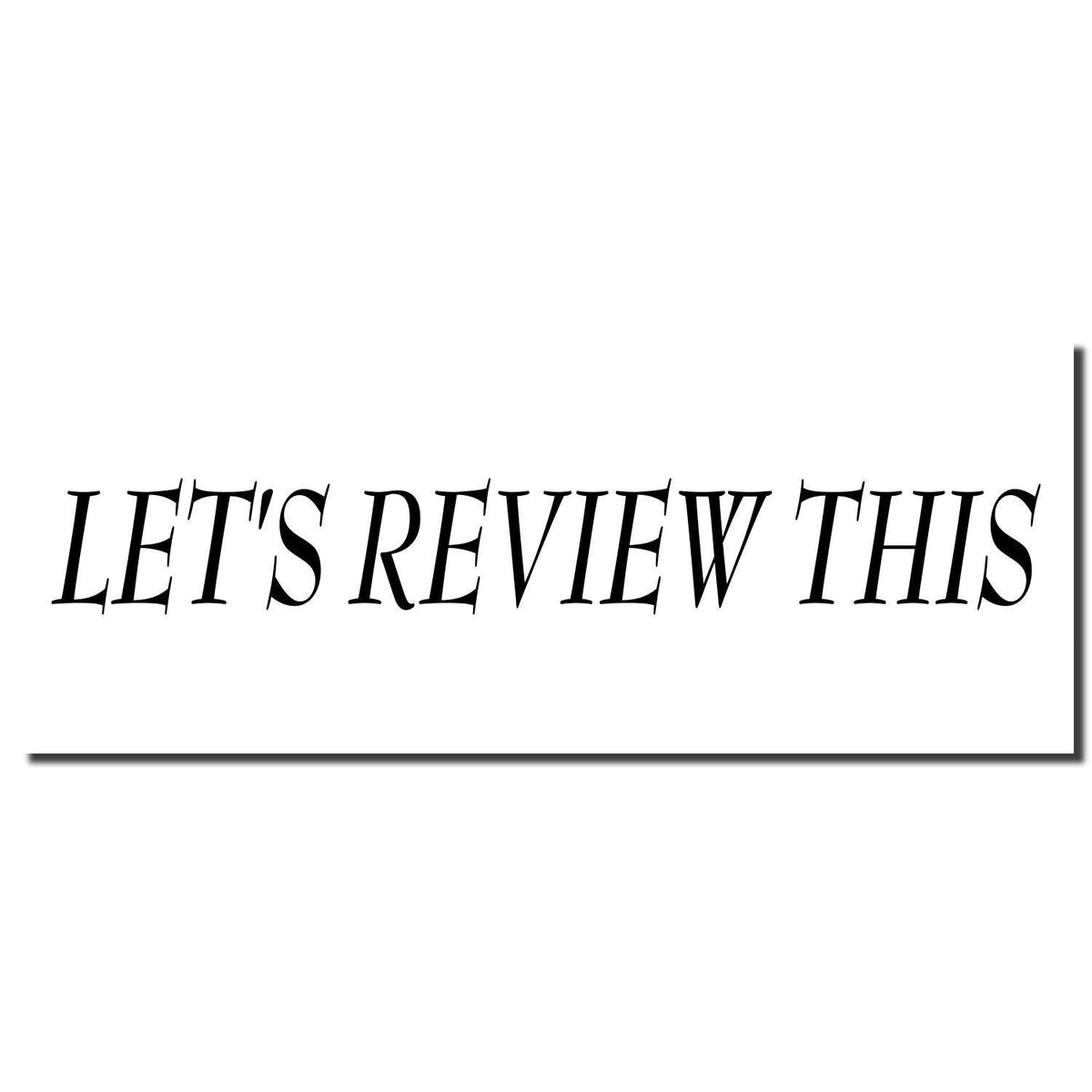 Large Self Inking Lets Review This Stamp - Engineer Seal Stamps - Brand_Trodat, Impression Size_Large, Stamp Type_Self-Inking Stamp, Type of Use_Teacher