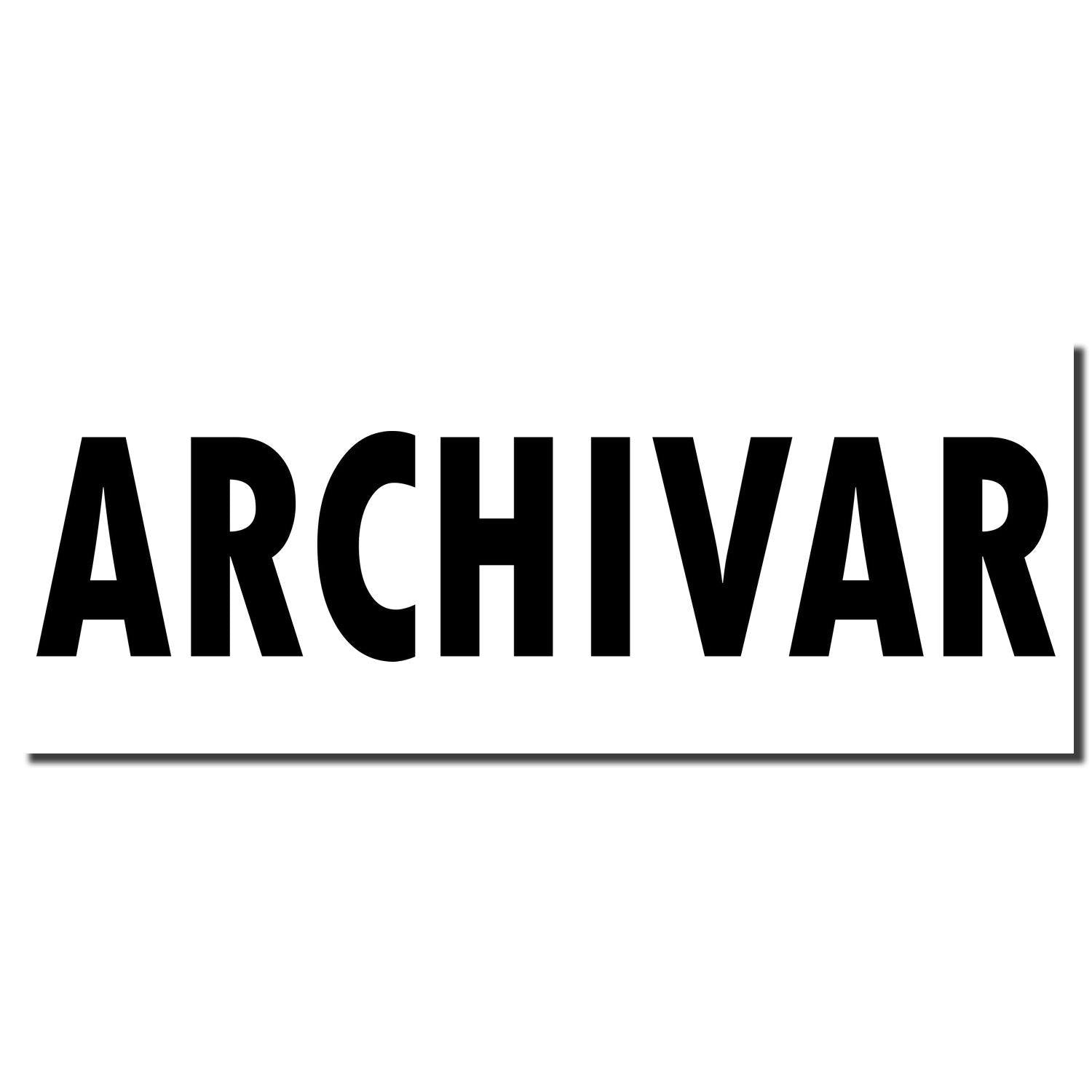 Image of a Slim Pre-Inked Archivar Stamp imprint with the word 'ARCHIVAR' in bold black letters on a white background.