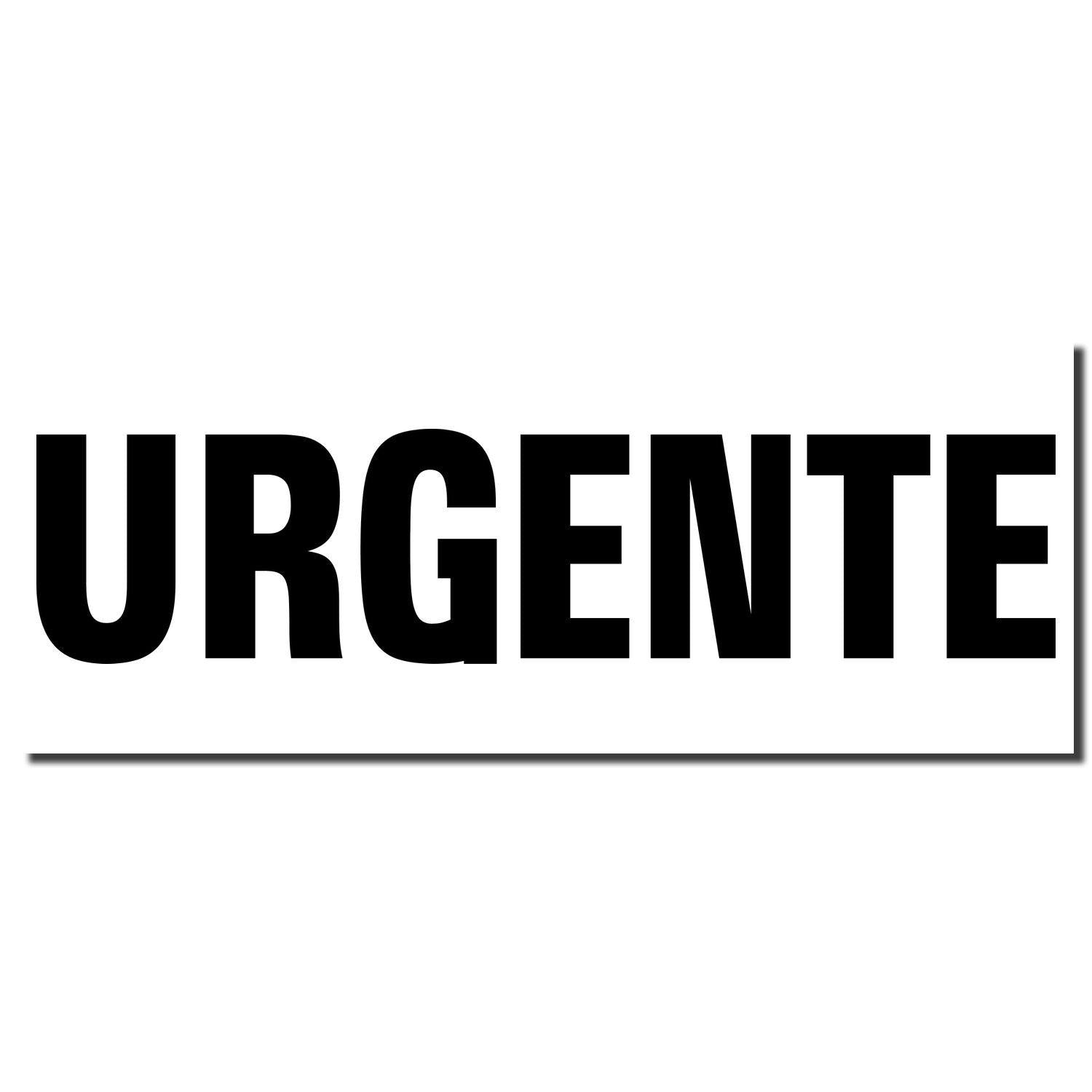 Large Urgente Rubber Stamp imprint in bold black letters on a white background.