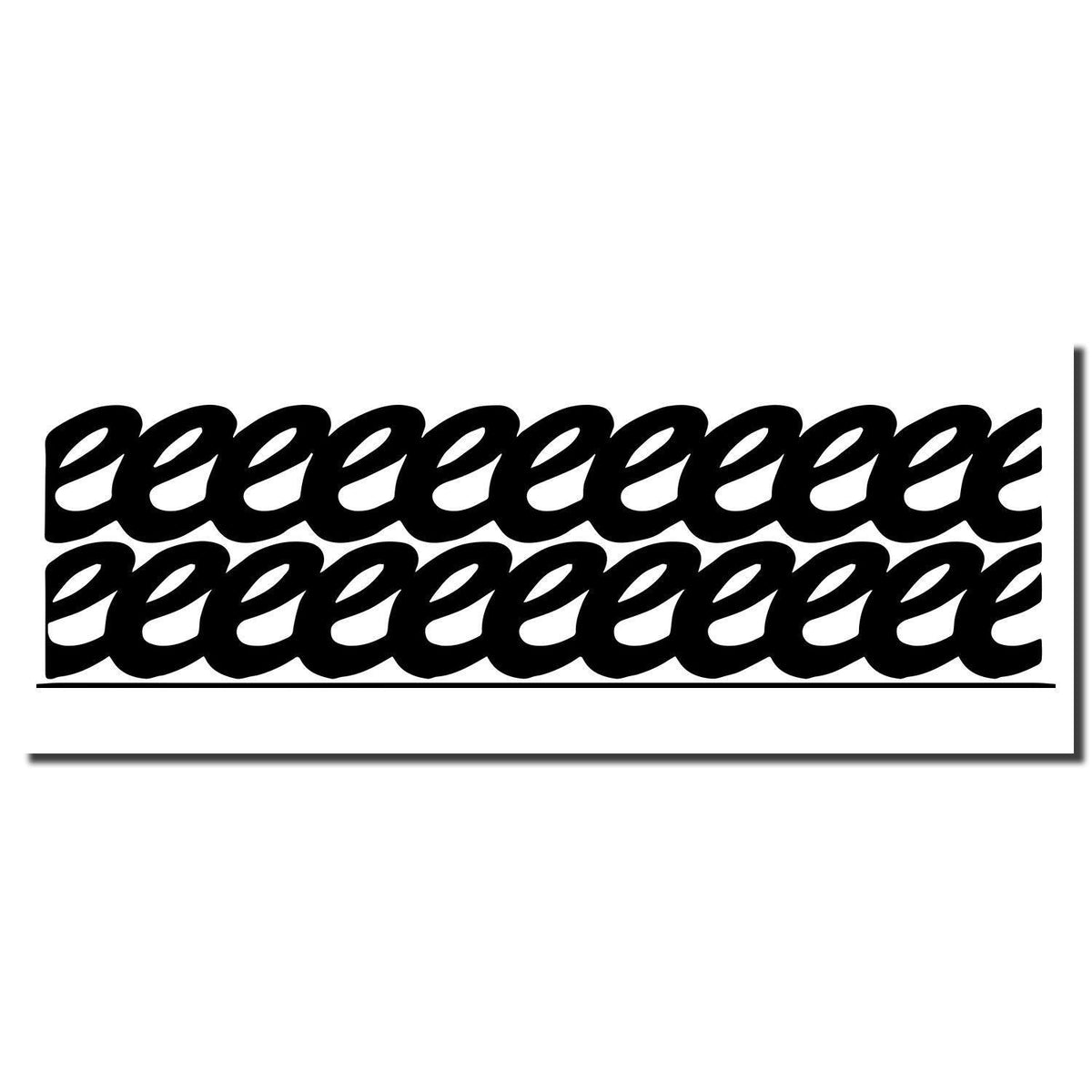 Enlarged Imprint Strikeout Rubber Stamp Sample