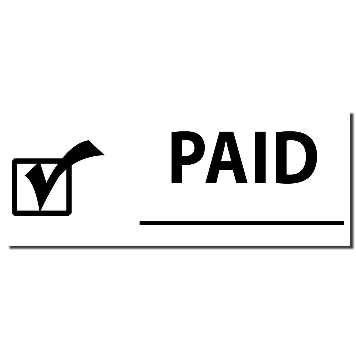 Large Self-Inking Paid with Checkmark Stamp - Engineer Seal Stamps - Brand_Trodat, Impression Size_Large, Stamp Type_Self-Inking Stamp, Type of Use_Business, Type of Use_Finance