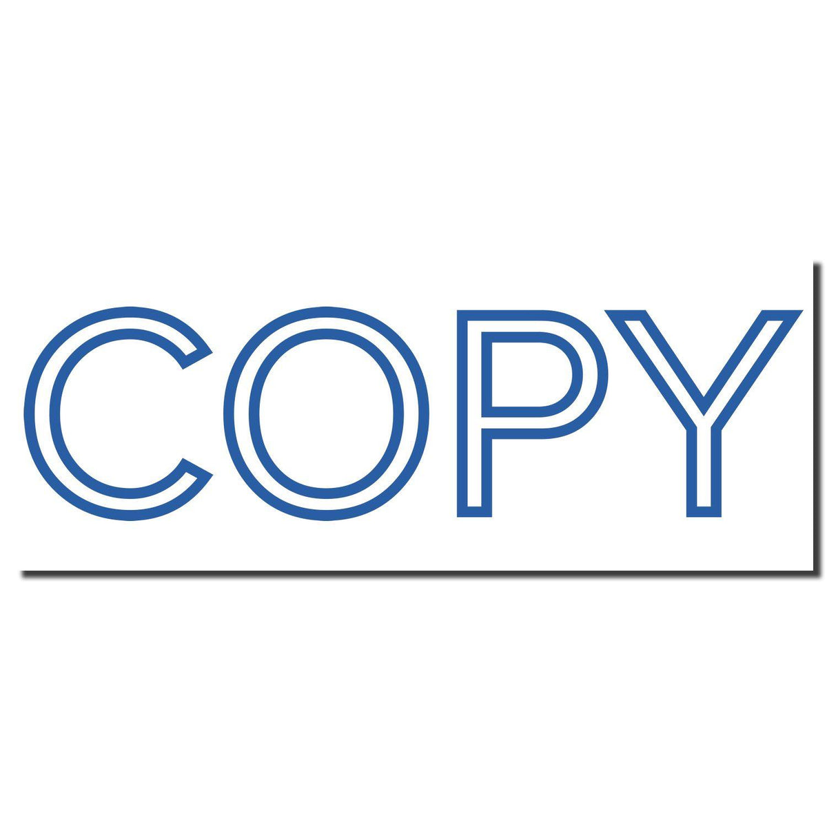 Enlarged Imprint for Blue Copy Xstamper Stamp