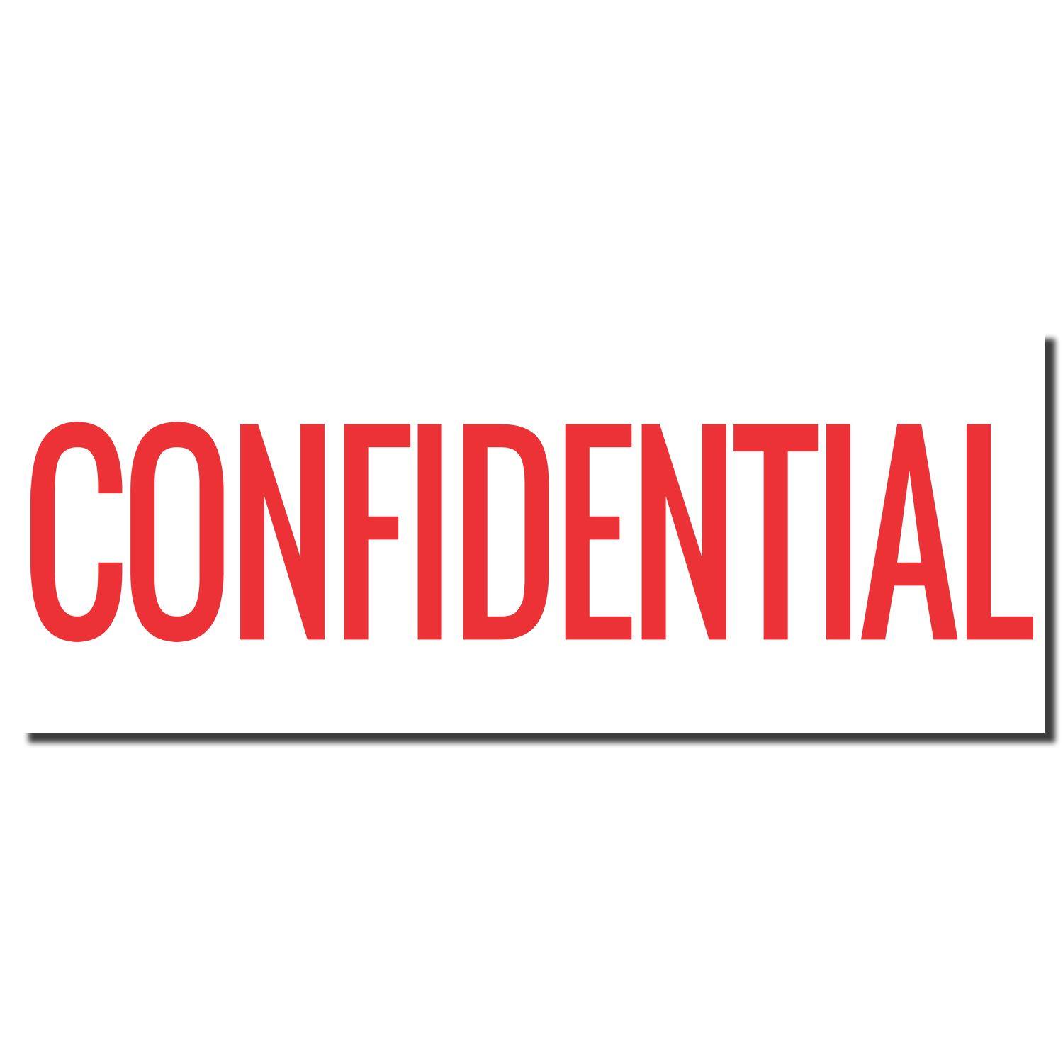 Jumbo Bold Red Confidential Xstamper Stamp imprint showing the word CONFIDENTIAL in large, red, uppercase letters on a white background.