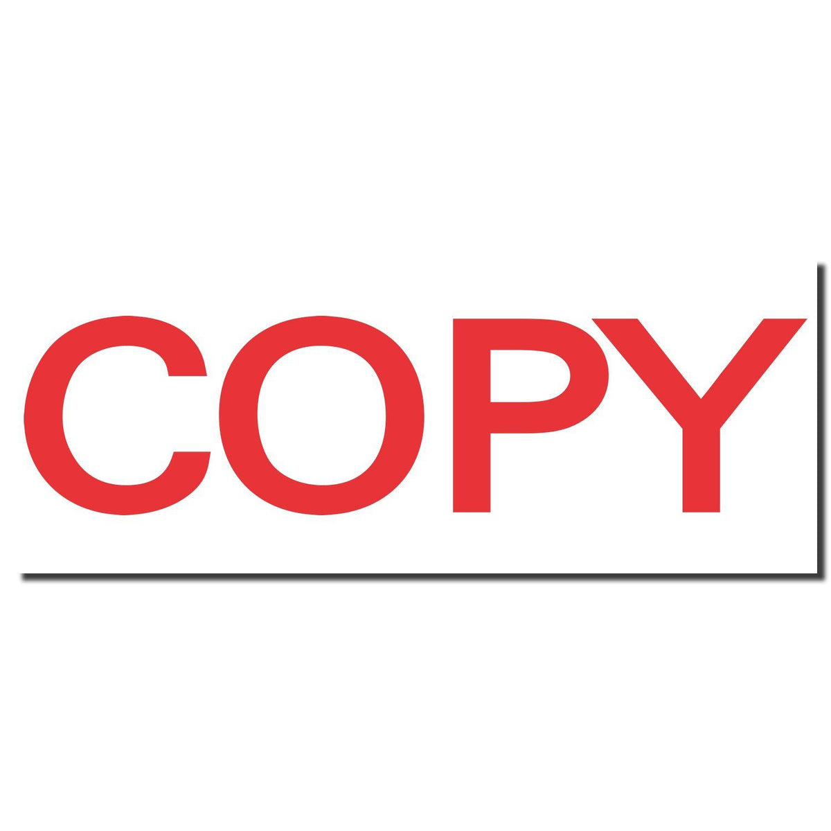 Enlarged Imprint for Bold Red Copy Xstamper Stamp