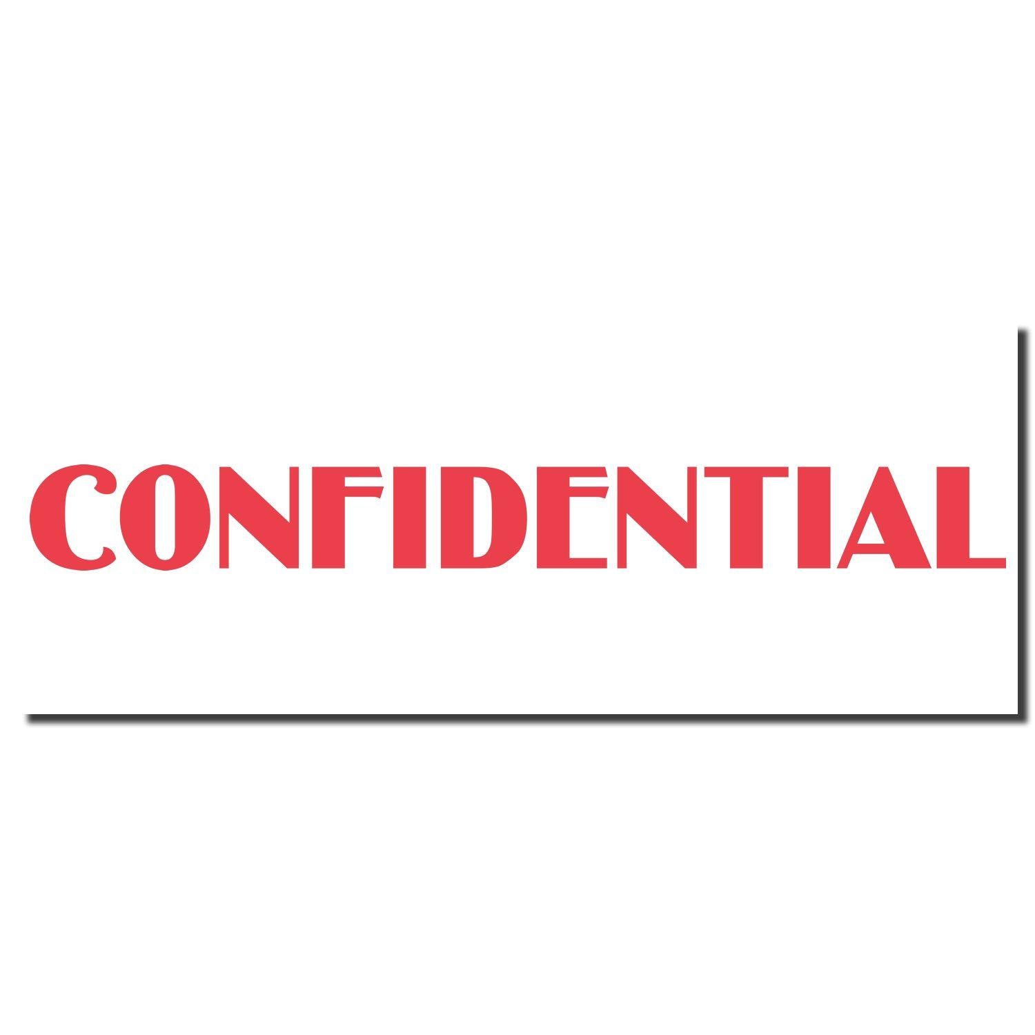 Red 'CONFIDENTIAL' imprint from the Confidential Xstamper Stamp on a white background.