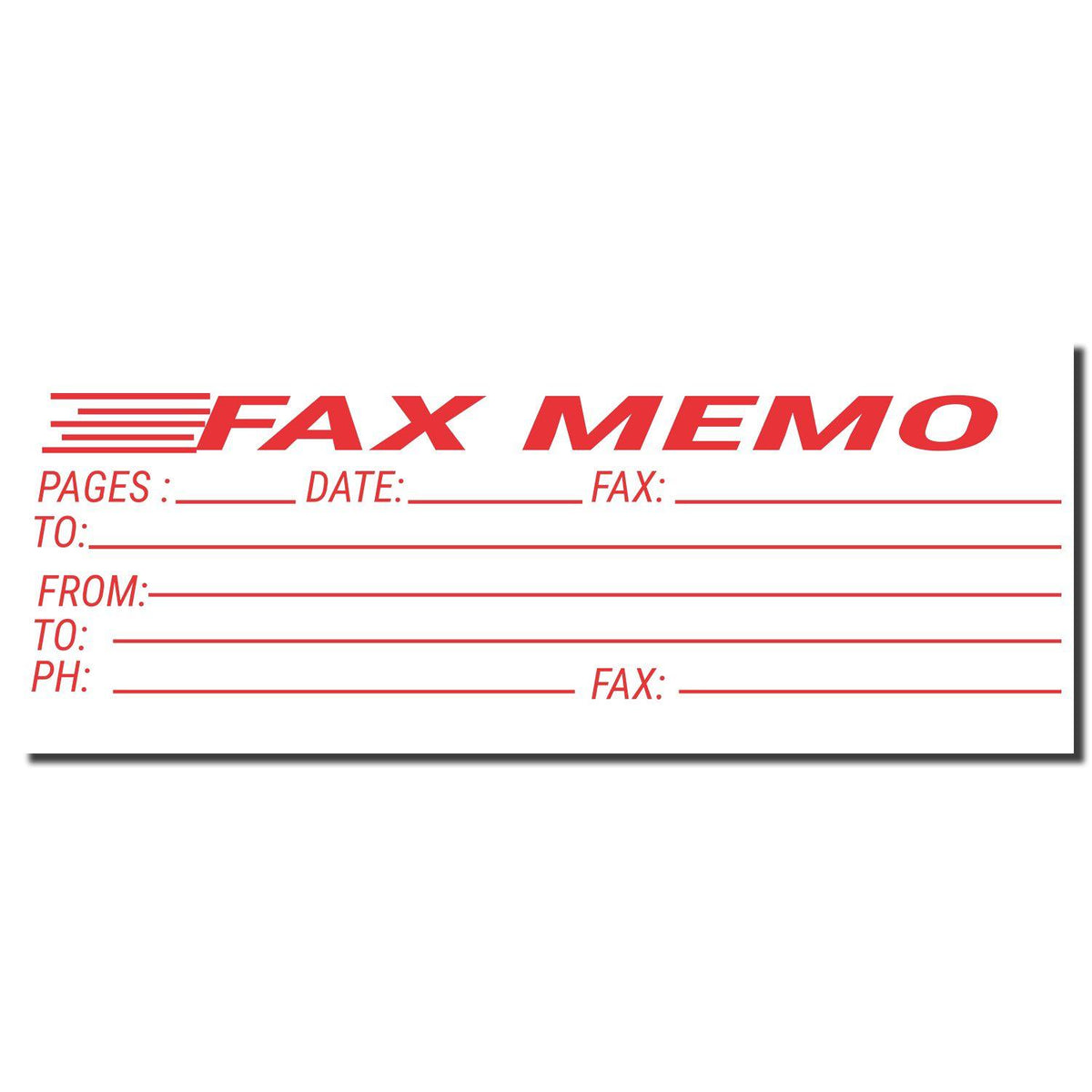Enlarged Imprint for Fax Memo Xstamper Stamp