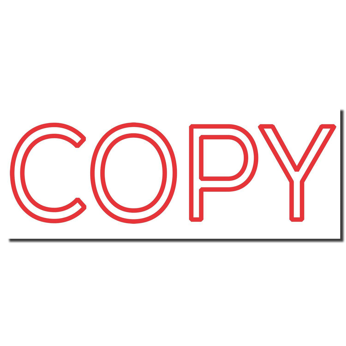 Enlarged Imprint for Red Copy Xstamper Stamp