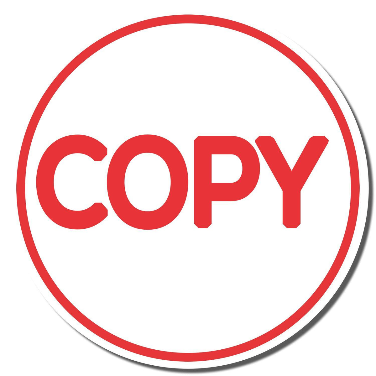 Enlarged Imprint for Red Round Copy Xstamper Stamp