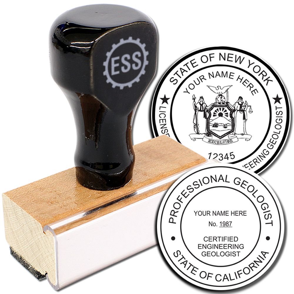 Engineering Geologist Regular Rubber Stamp of Seal featuring a circular design with professional title, ideal for official documents and geological reports.