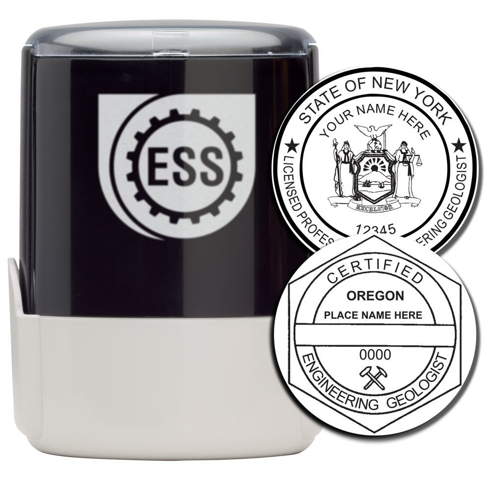 Engineering Geologist Self Inking Rubber Stamp of Seal featuring a circular design with professional title, ideal for official documents and certifications.