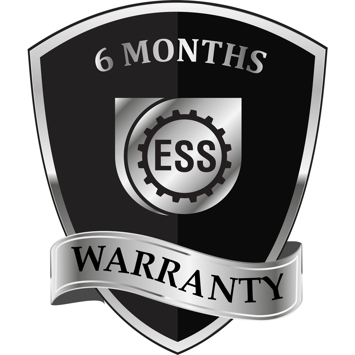A badge or emblem showing a warranty icon for the Self-Inking South Dakota PE Stamp