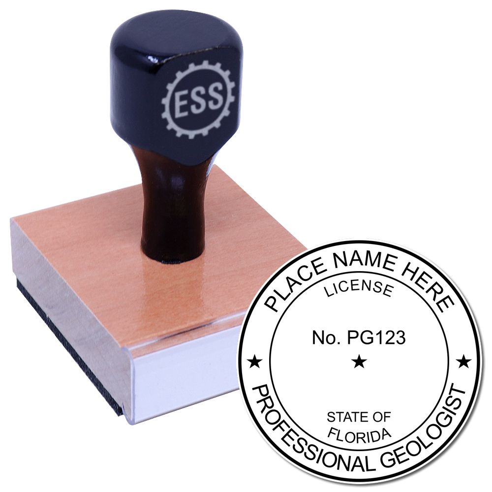 The main image for the Florida Professional Geologist Seal Stamp depicting a sample of the imprint and imprint sample